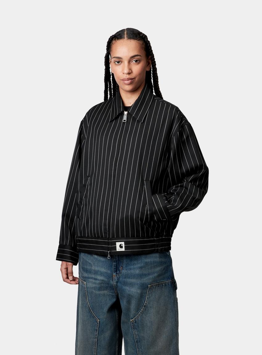 Carhartt WIP W' Seaton Jacket, Seaton Stripe, Black / Wax Carhartt WIP W' Seaton Jacket, Seaton Stripe, Black / Wax