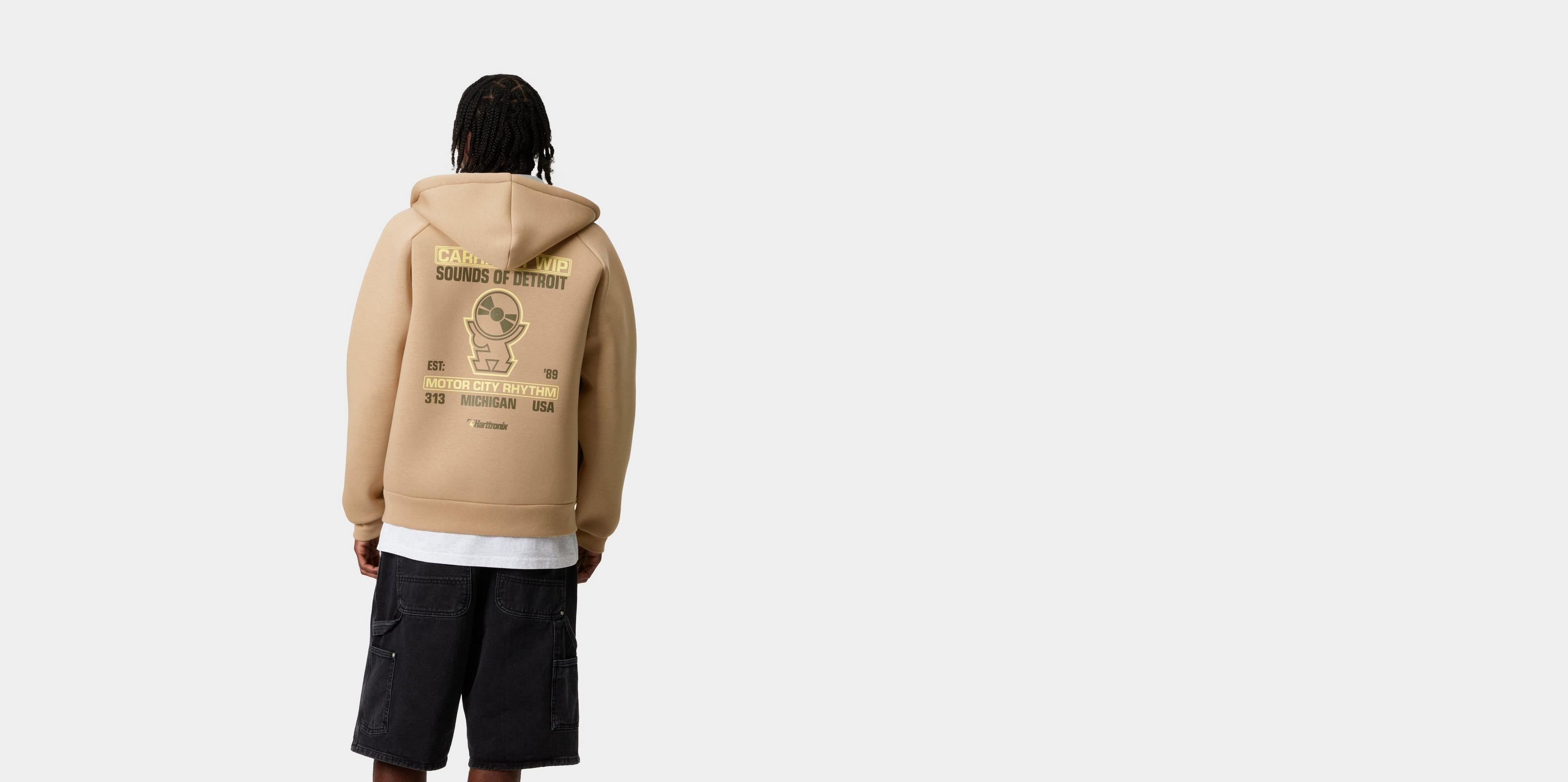 masterpiece sound carhartt detroit M 美品 Carhartt WIP Harttronix Car-Lux Hooded Jack, Dusty H Brown