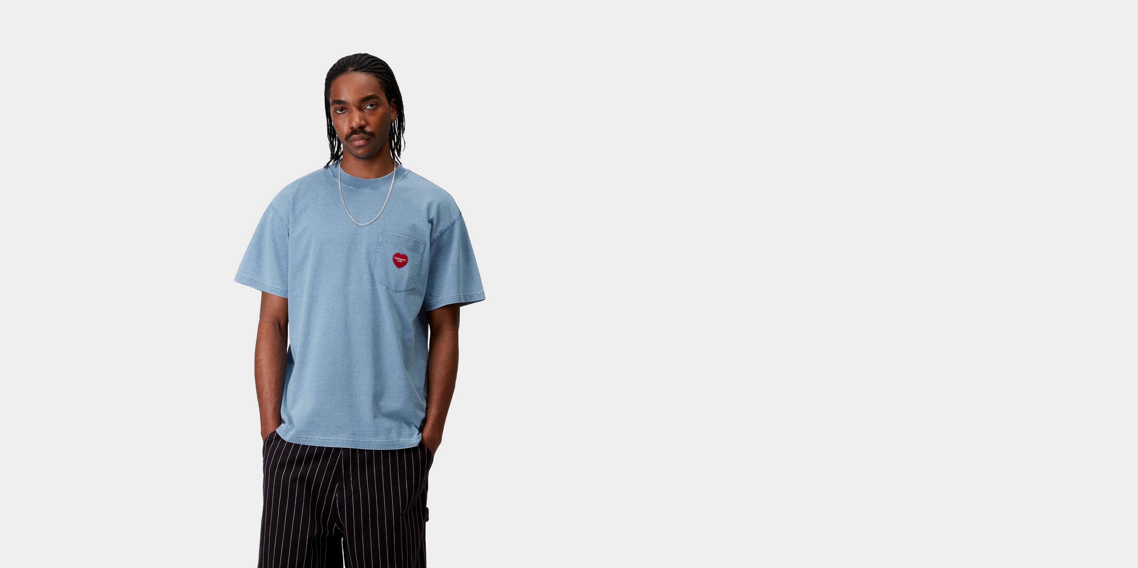 Carhartt WIP S/S Ingo Pocket T-Shirt, Light Blue | Official