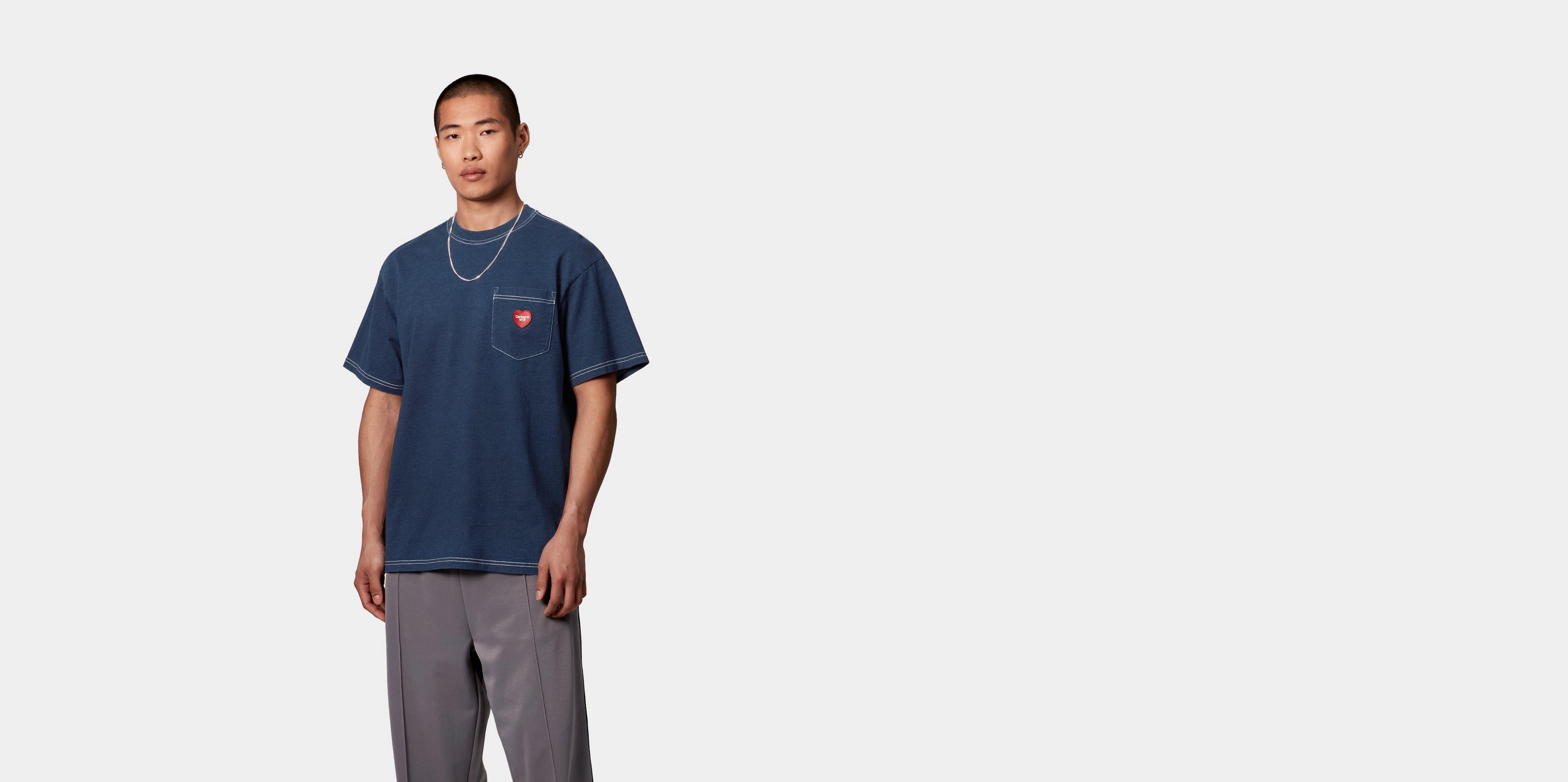 Tシャツ・カットソー CARHARTT S/S INGO POCKET T-SHIRT 5SA383 Carhartt WIP S/S Ingo Pocket T-Shirt, Dark Blue | Official