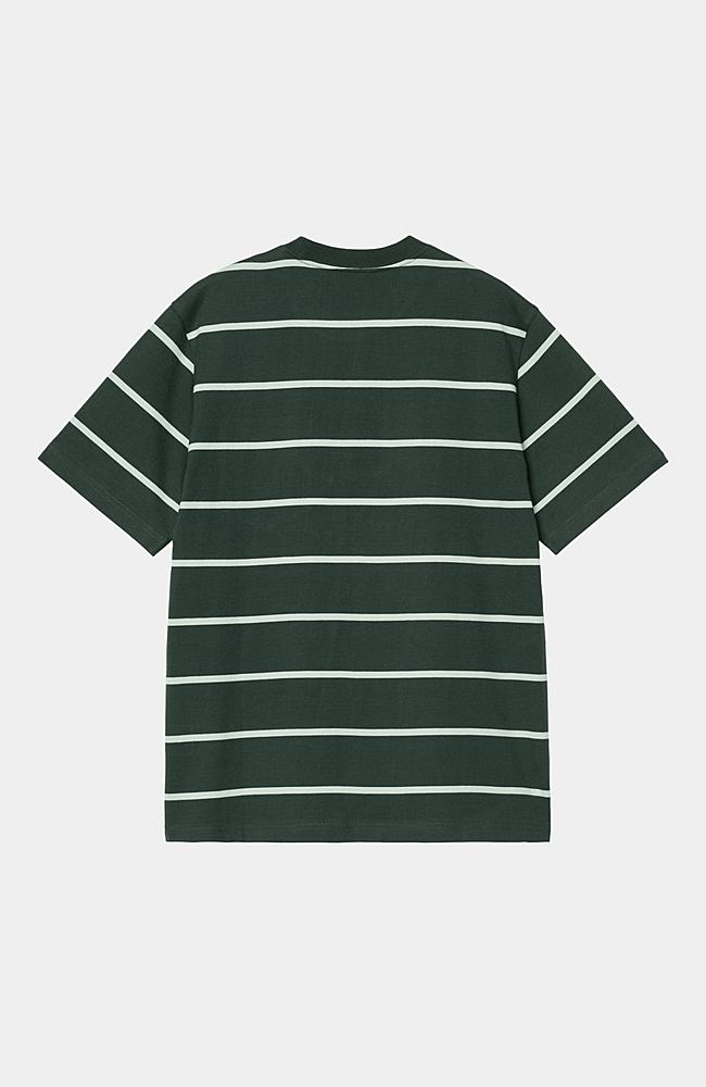 CARHARTT WIP| (Aiken Pocket T-shirt (I034487 2PWXX)) Carhartt WIP S/S Aiken Pocket T-Shirt, Aiken Stripe, Conifer