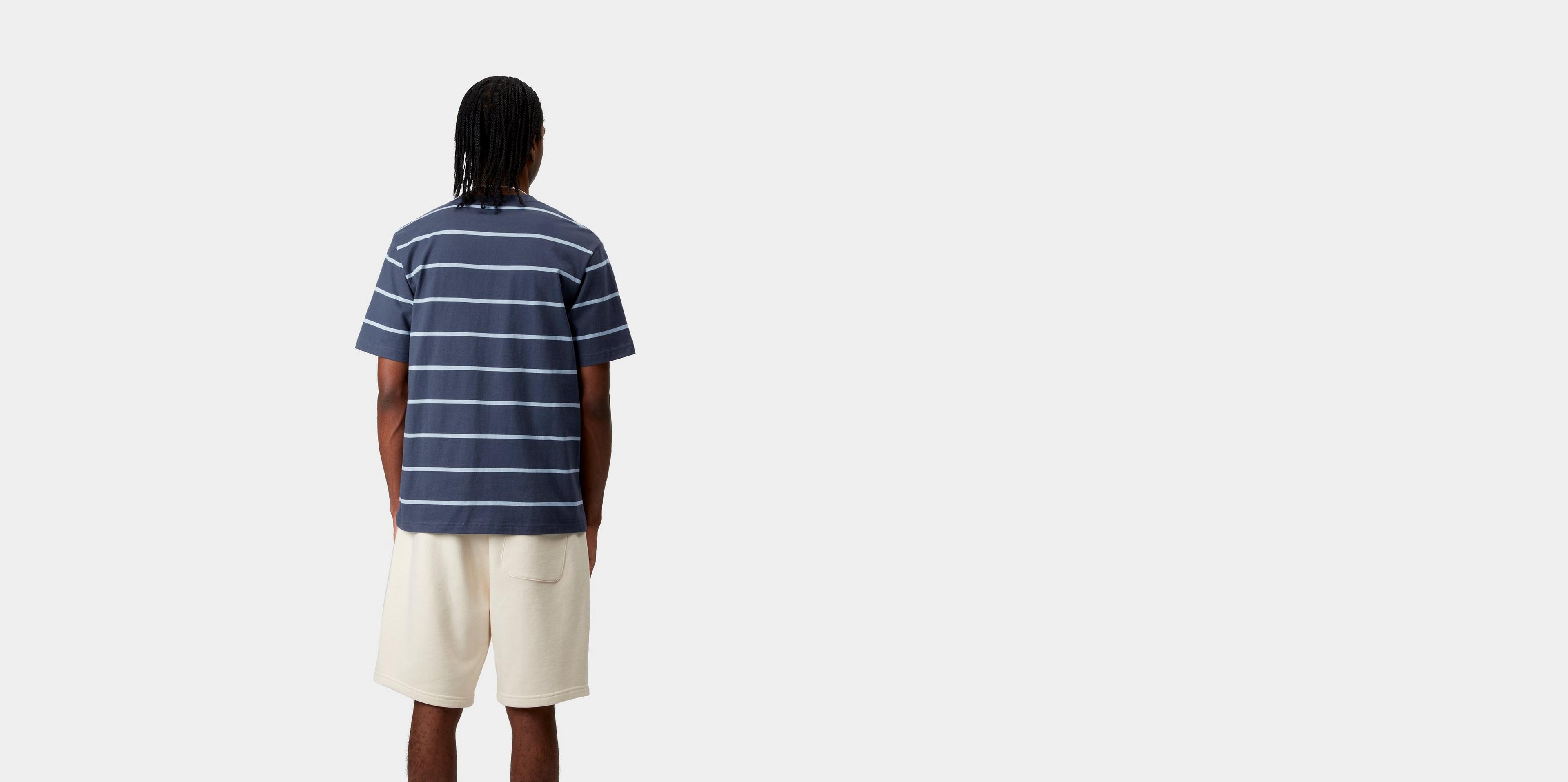 ★ドイツ発*carhartt WIP*新作*S/S Aiken Pocket Tシャツ/DB★ Carhartt WIP S/S Aiken Pocket T-Shirt, Aiken Stripe, Black