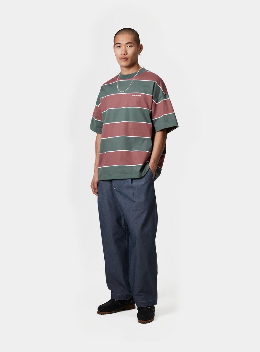 ★ドイツ発*carhartt WIP*新作*Quinby stripe Tシャツ/PINE★ Carhartt WIP S/S Quinby T-Shirt, Quinby Stripe, Silver Pine