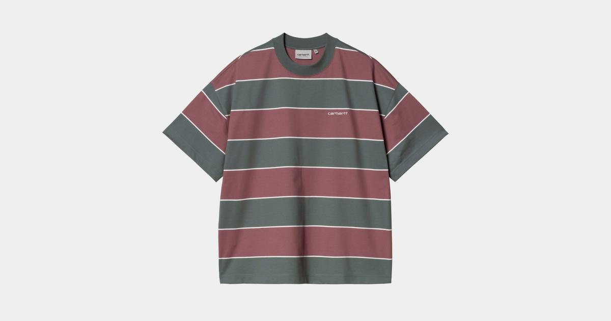 ★ドイツ発*carhartt WIP*新作*Quinby stripe Tシャツ/PINE★ s-s-quinby-t-shirt-quinby-