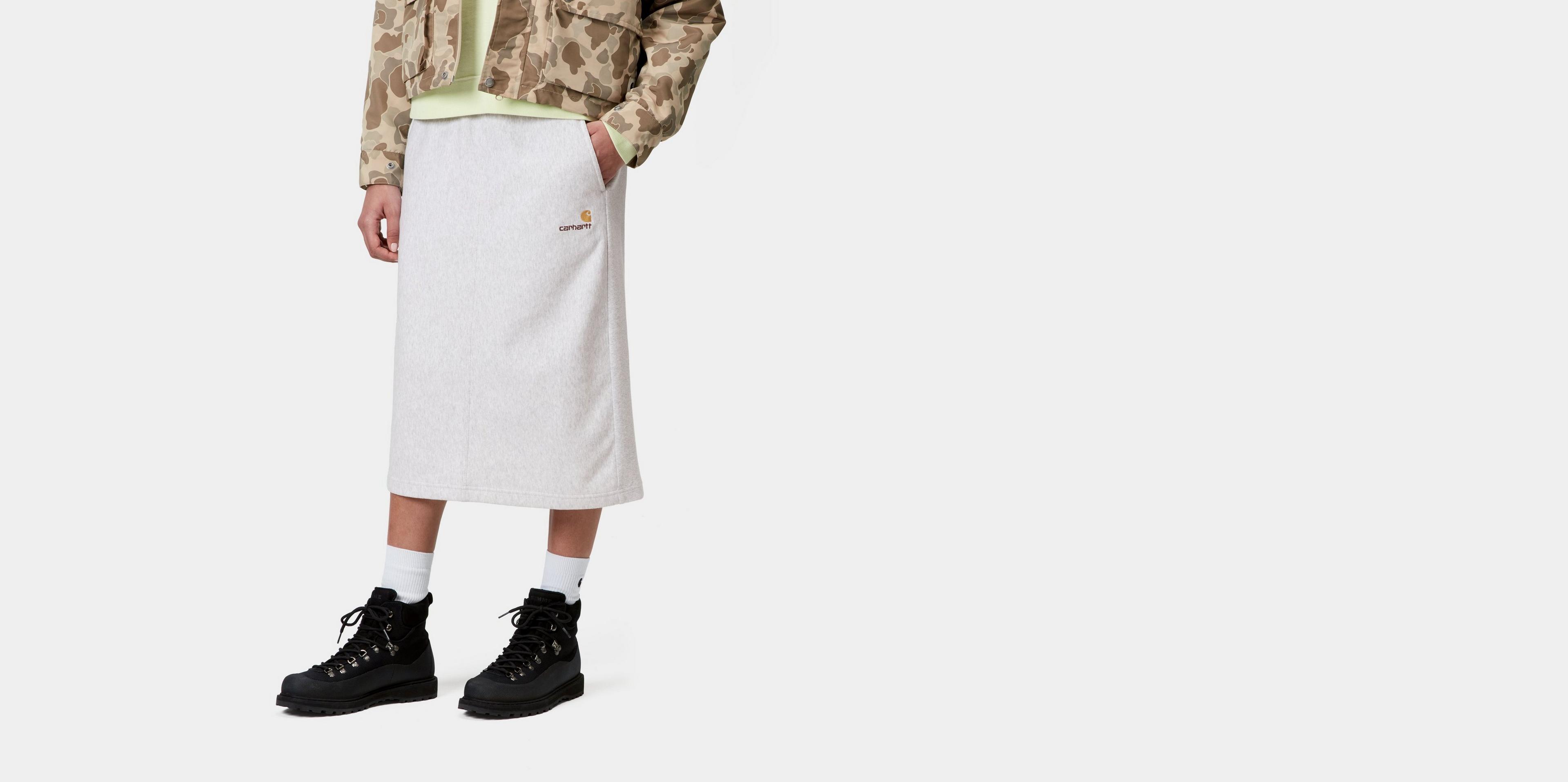 Carhartt WIP W' American Script Sweat Skirt, Ash Heather