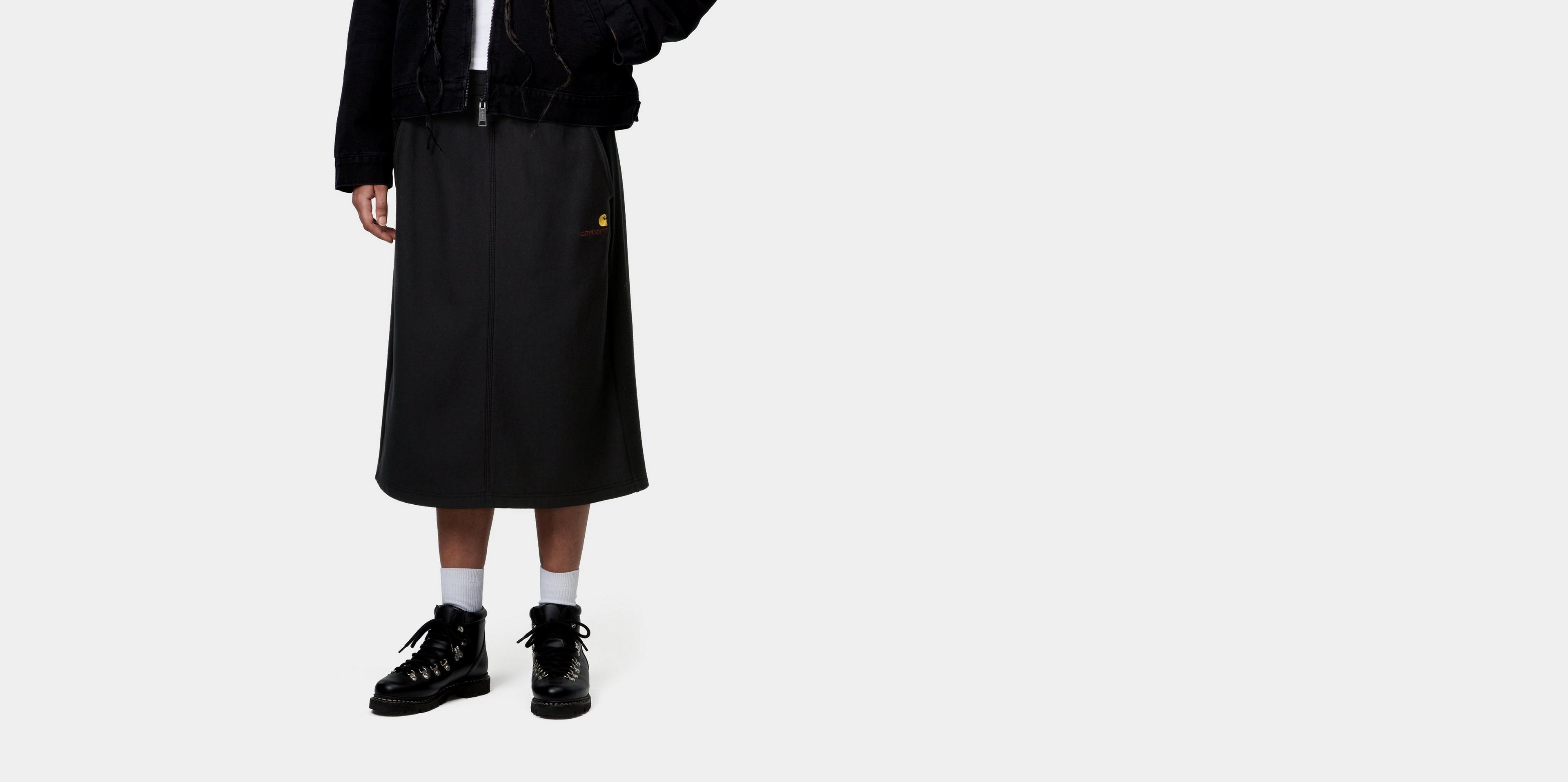 Carhartt WIP W' American Script Sweat Skirt, Black