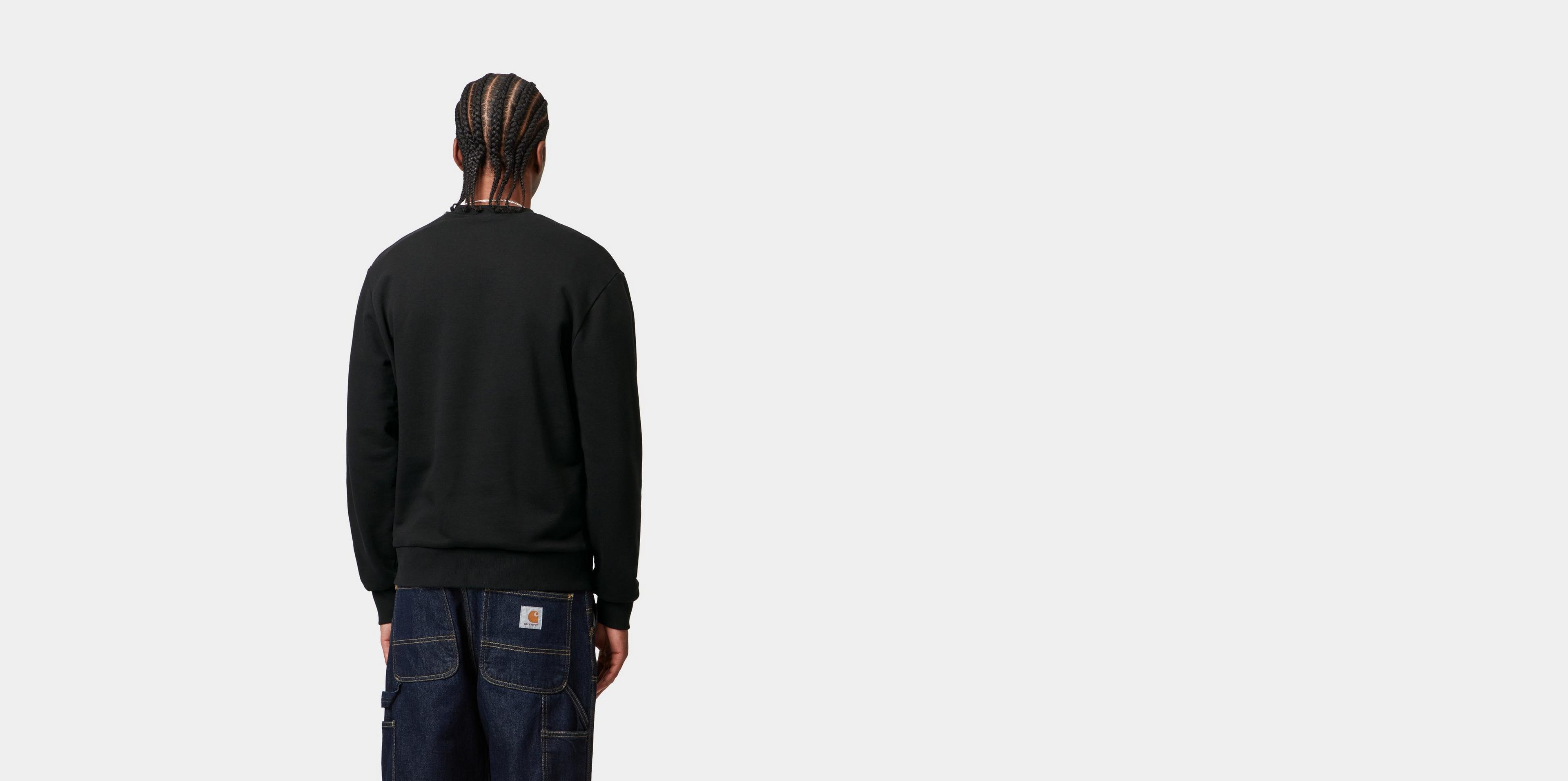 Carhartt WIP Script Embroidery Sweatshirt, Black / White