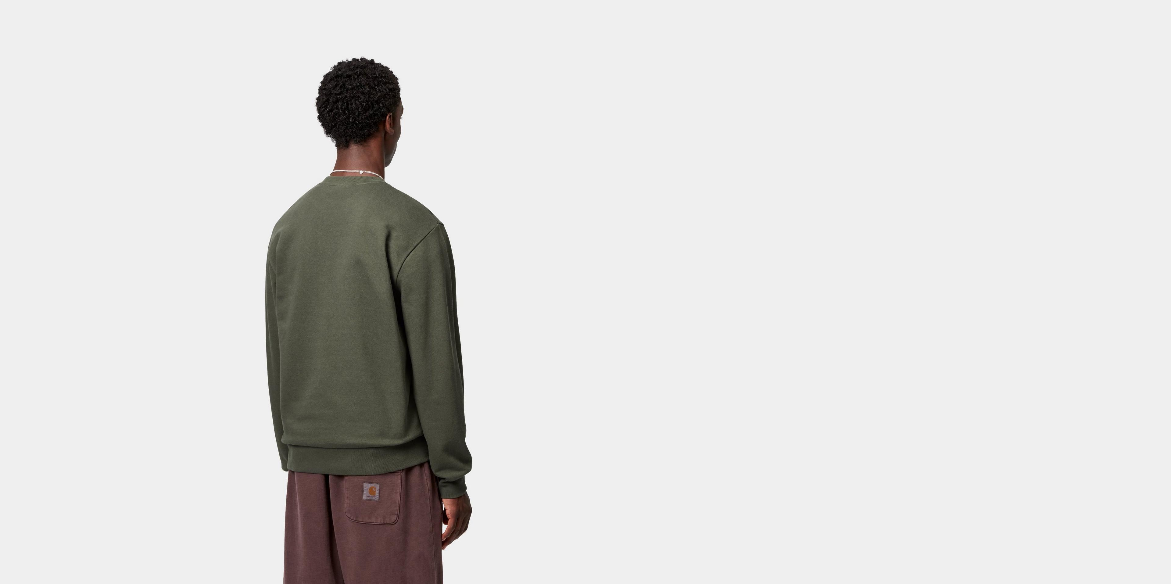 Carhartt WIP Script Embroidery Sweatshirt, Opuntia / White