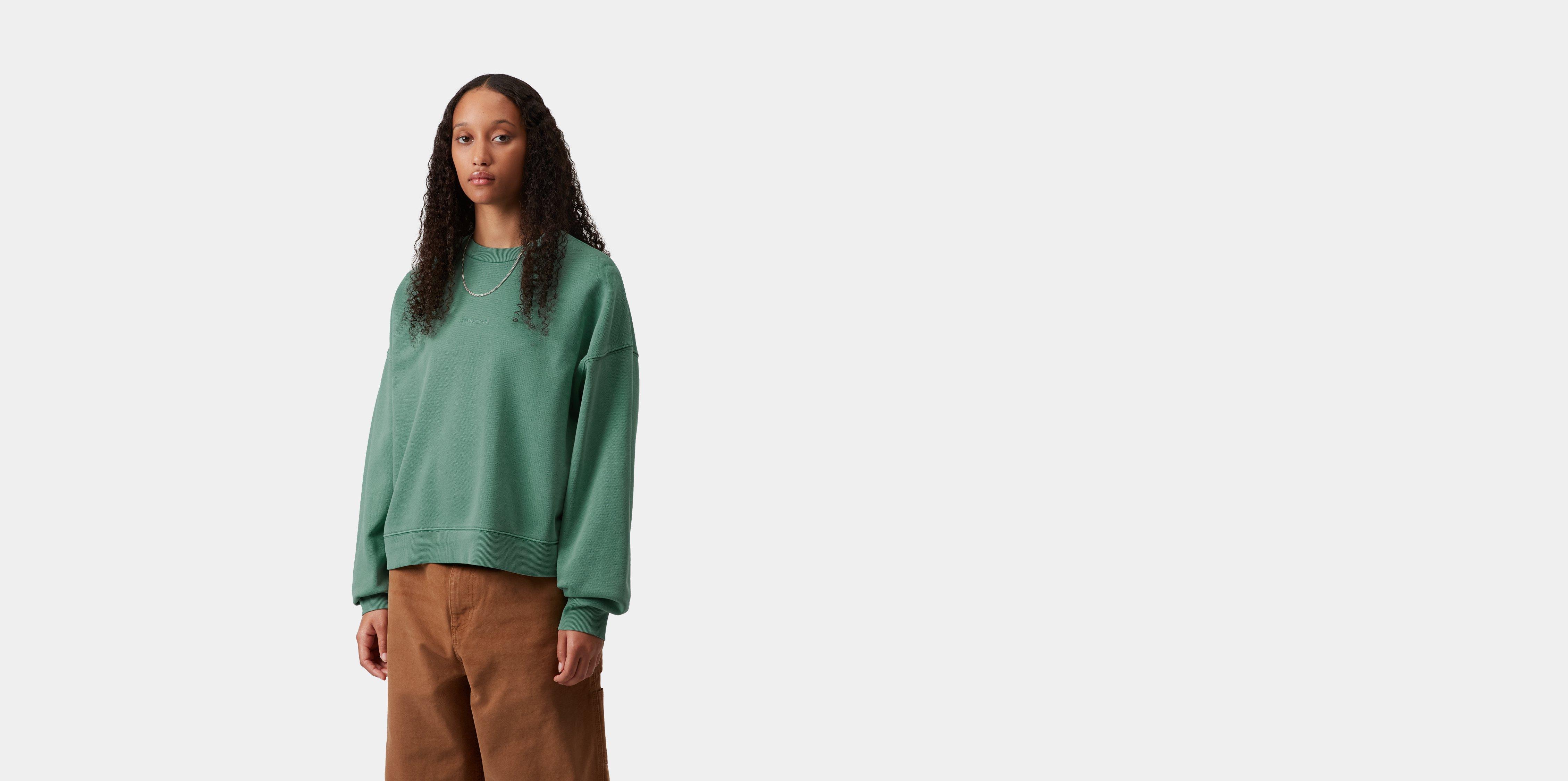 Carhartt WIP W' Benton Sweatshirt Lily garment dyed | green | XS | Women