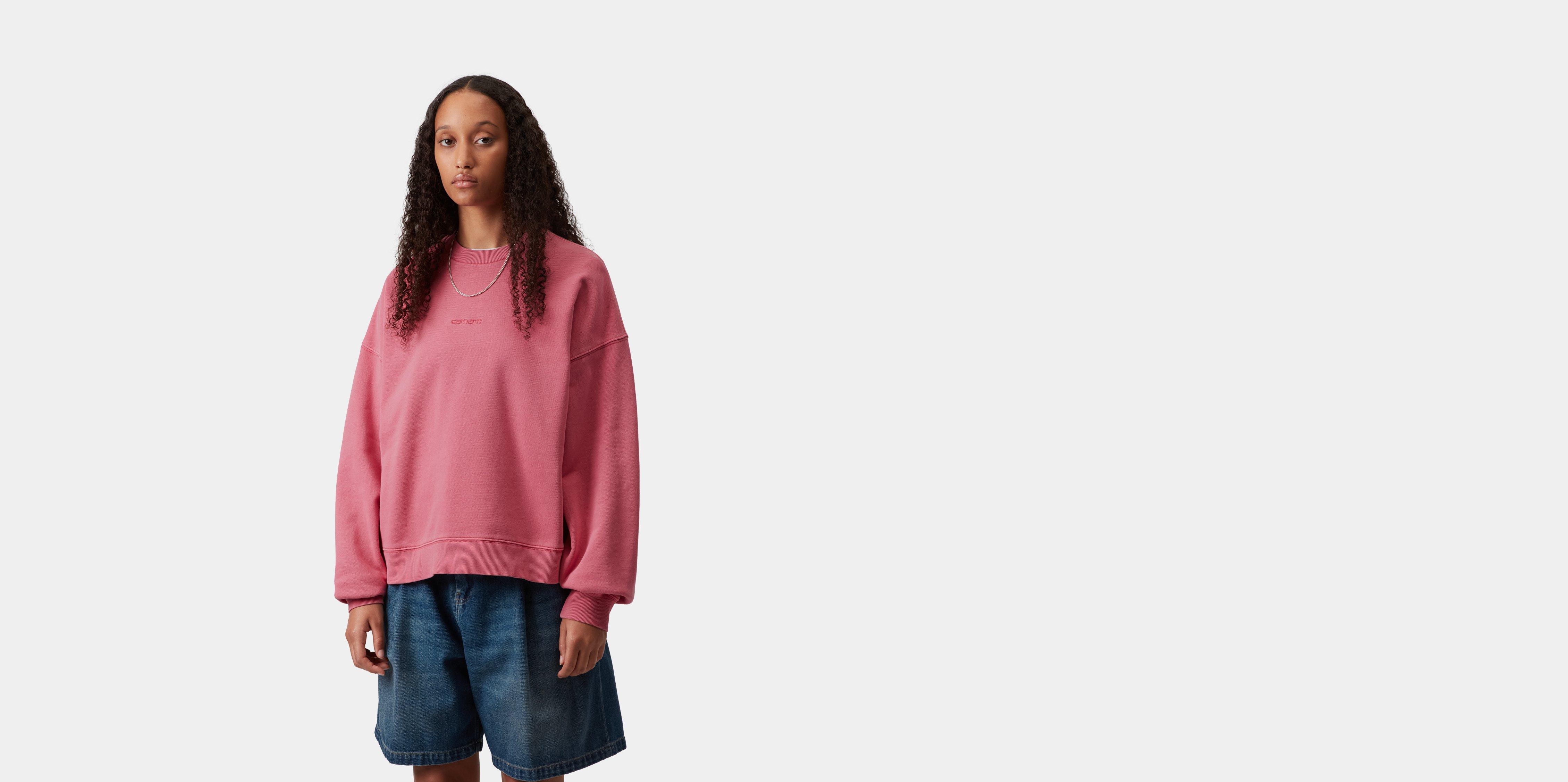 Carhartt WIP W' Benton Sweatshirt Primrose garment dyed | pink | XS | Women