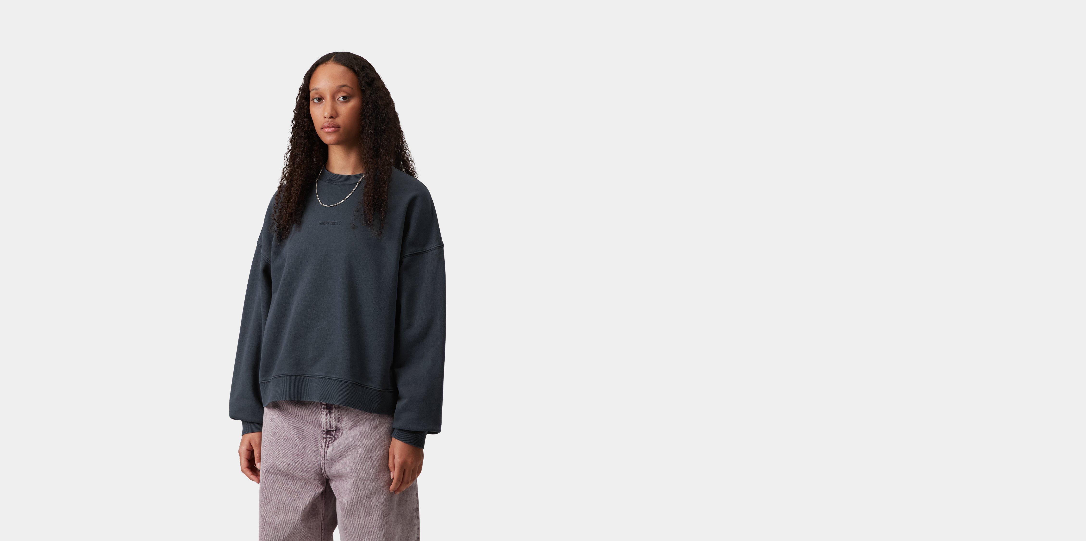 Carhartt WIP W' Benton Sweatshirt Carbon garment dyed | grey | XS | Women
