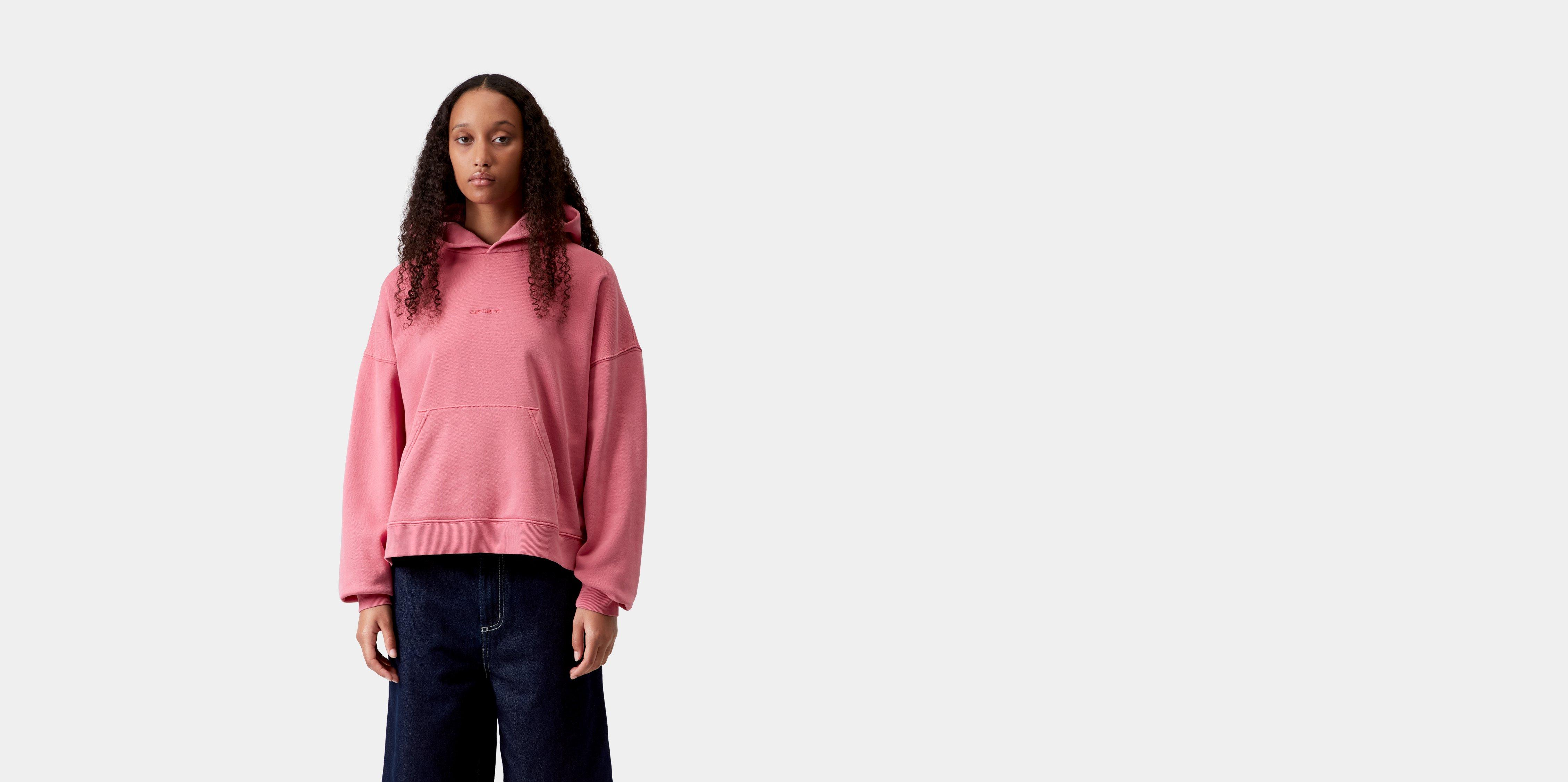 Carhartt WIP W' Hooded Benton Sweatshirt Primrose garment dyed | pink | XS | Women