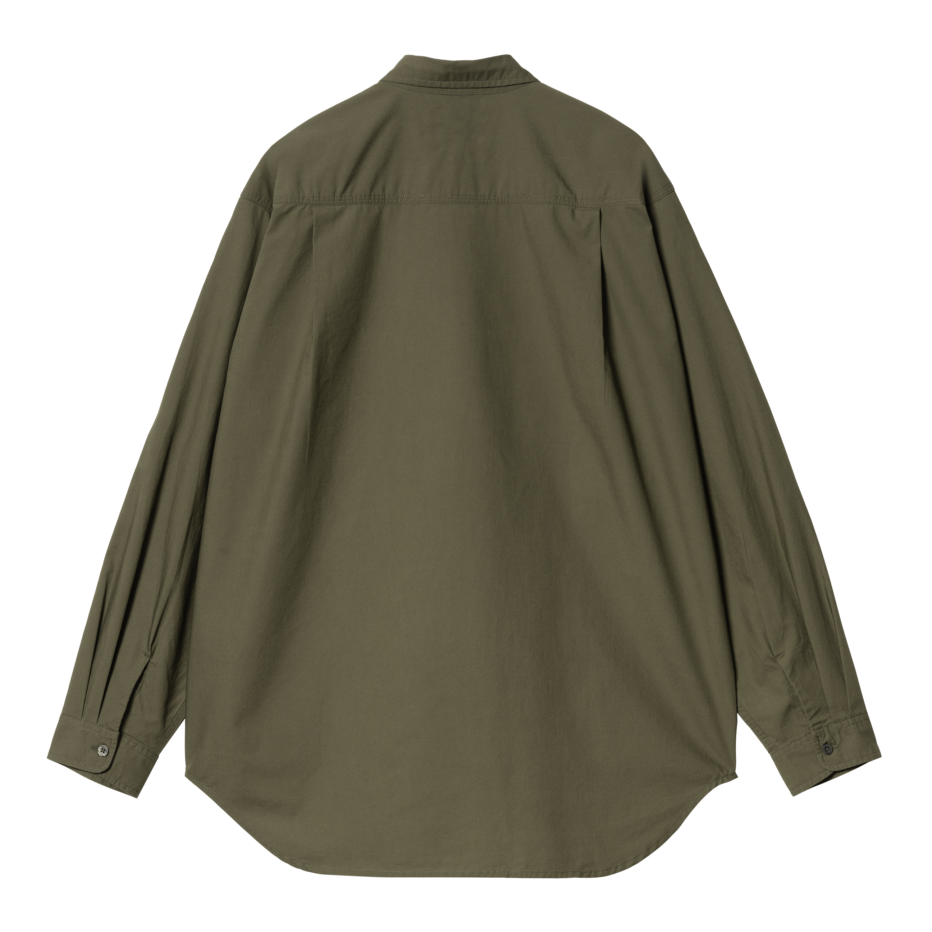 Tシャツ・カットソー Carhartt Bottle green poplin L/S Irwin Shirt (I034530 41XX) Carhartt Bottle green poplin L/S Irwin Shirt (I034530 41XX
