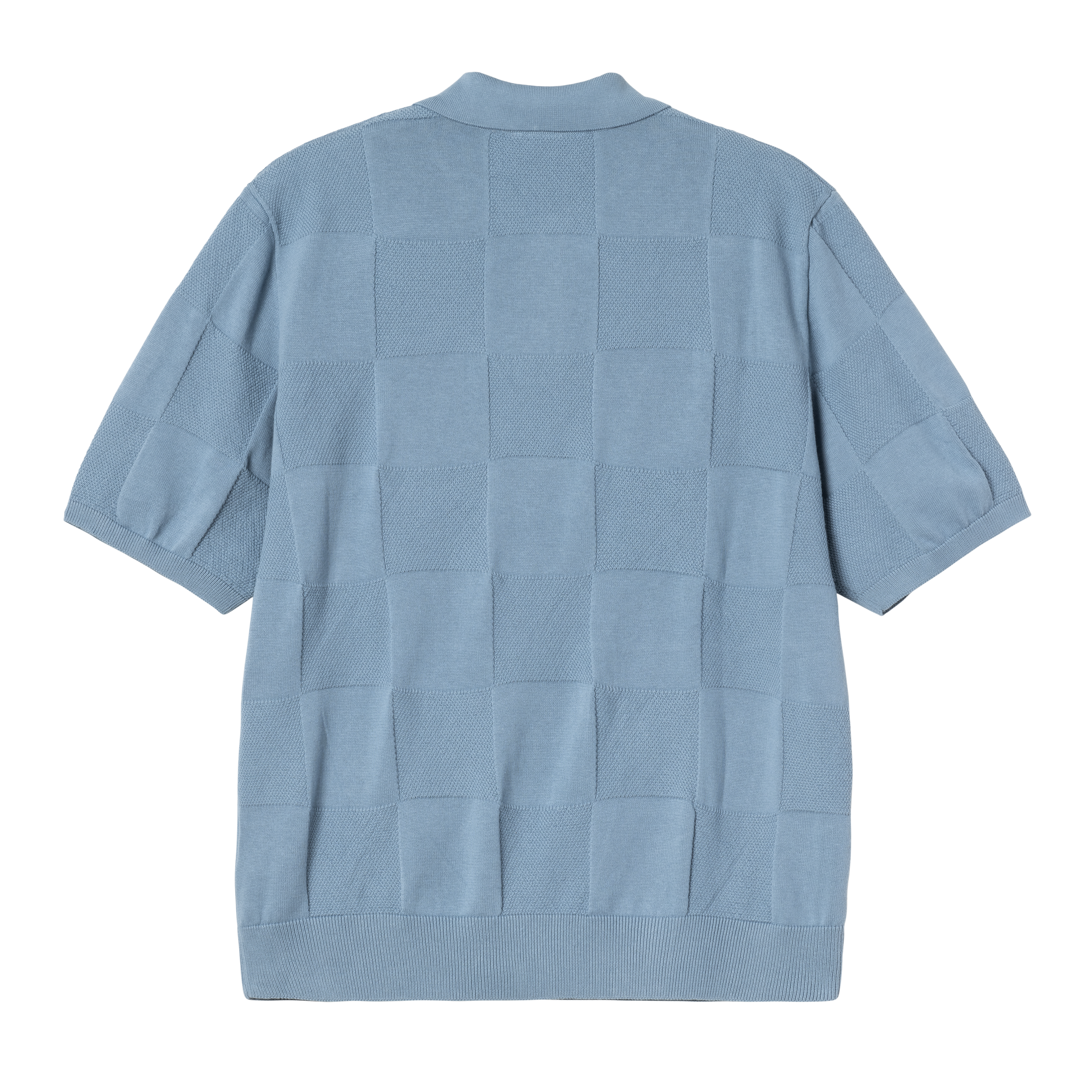 Carhartt WIP S/S Checker Polo, Frosted Blue | Official