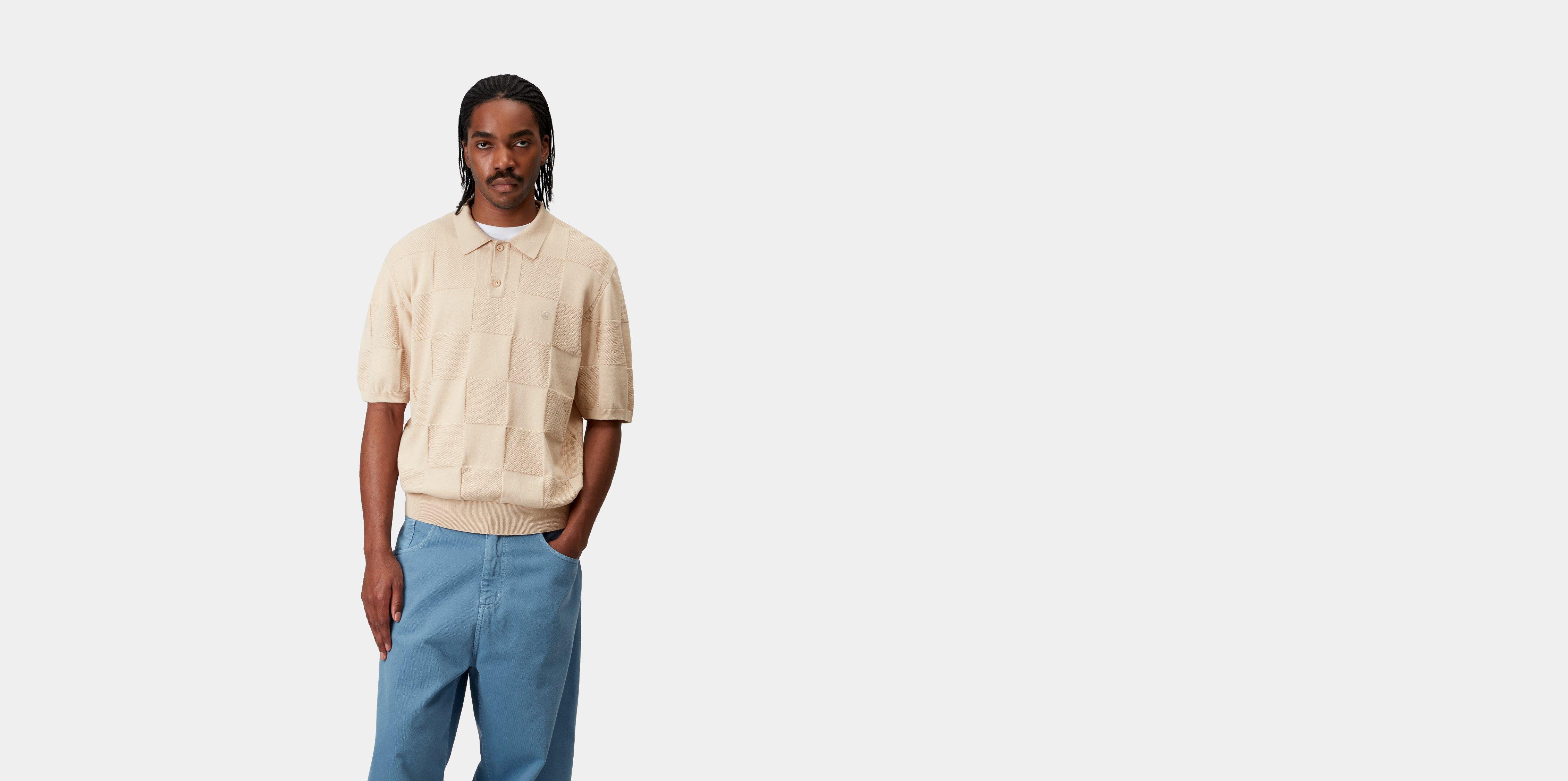 Carhartt WIP☆S/S CHECKER POLO☆XLニットポロシャツ Carhartt WIP S/S Checker Polo, Fleur De Sel | Official