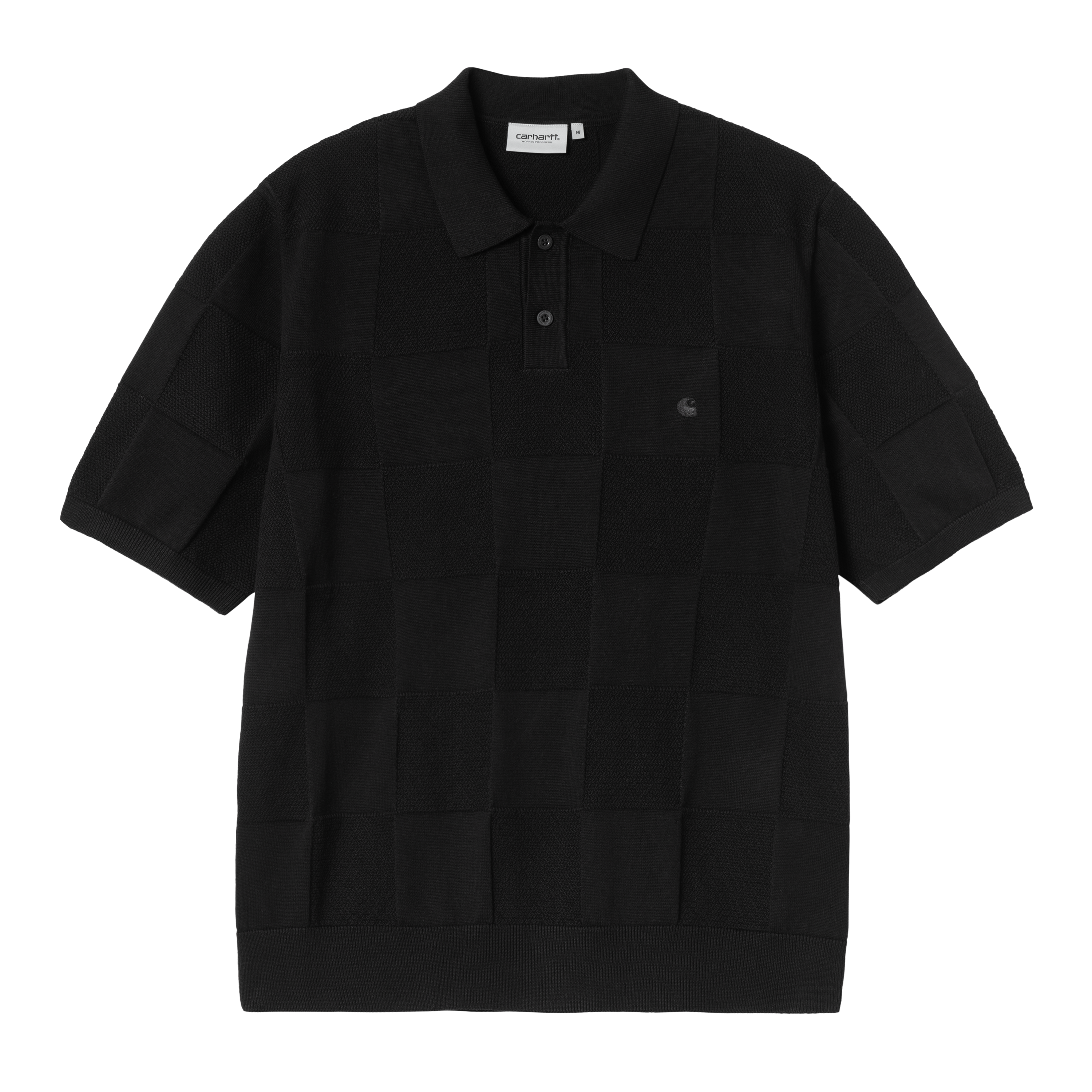 トップス Carhartt WIP S/S CHECKER POLO Carhartt WIP S/S Checker Polo, Black | Official Online Store