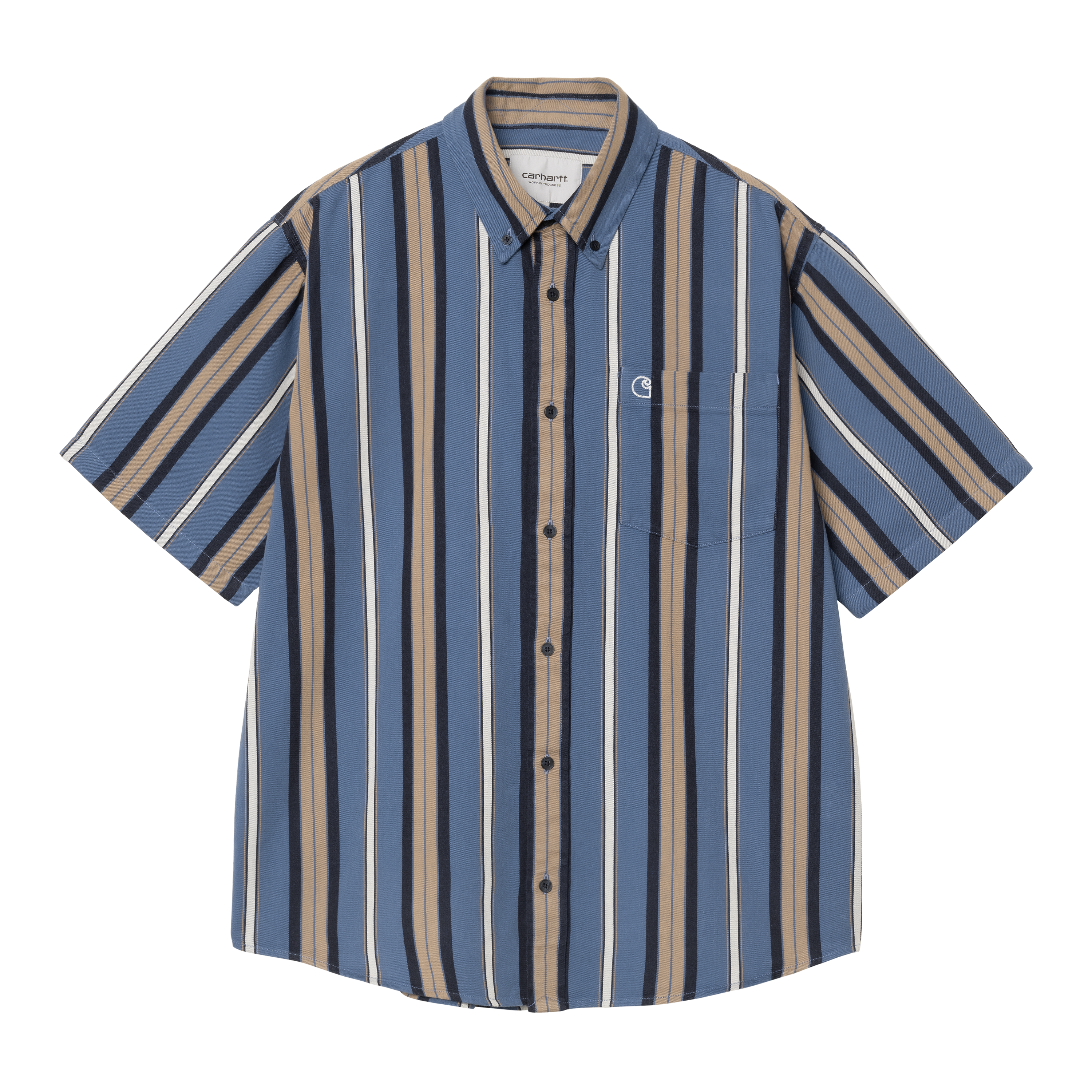 [CARHARTTWIP] S/S JARRELL SHIRT ★大人気★ Carhartt WIP S/S Jarrell Shirt, Jarrell Stripe, Conifer