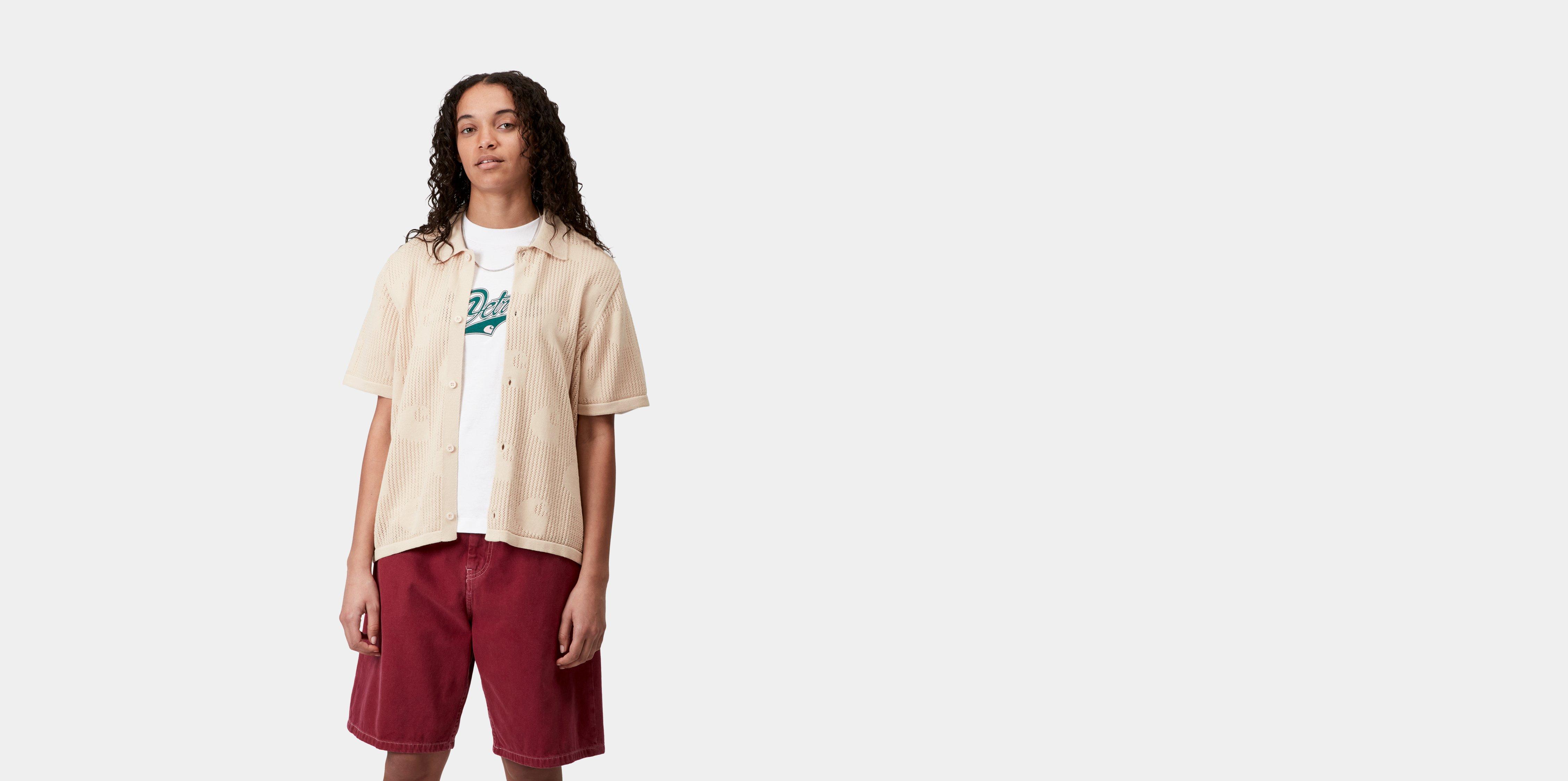 Carhartt WIP W' S/S Temple Knit Shirt Fleur De Sel | beige | S | Women