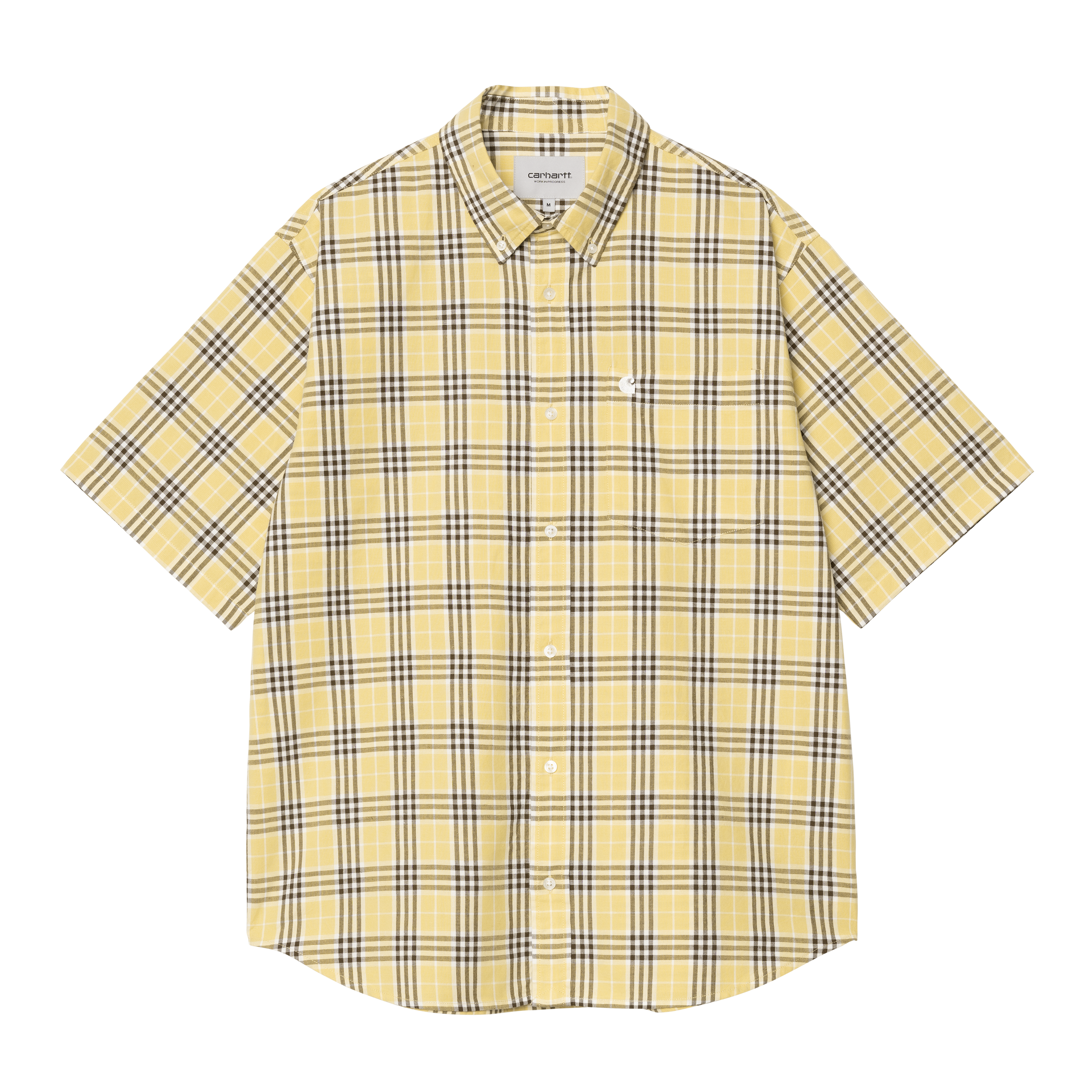 Carhartt WIP S/S Niven Shirt, Niven Check, Straw / Wax