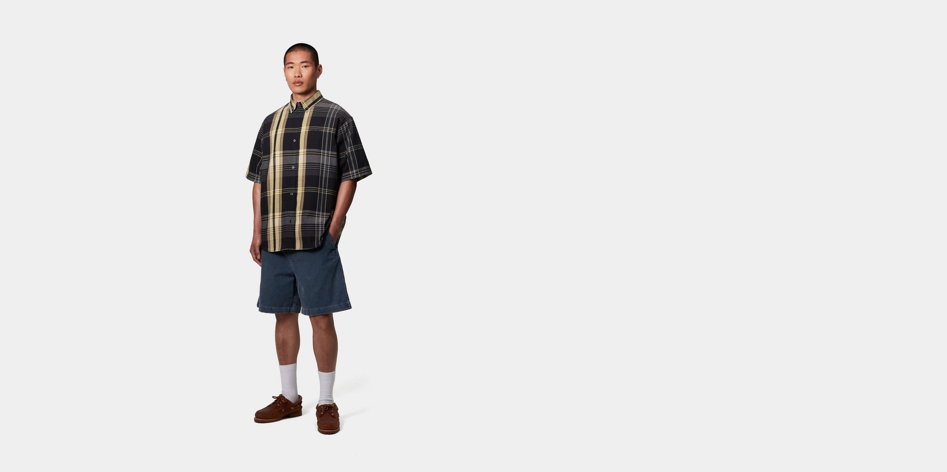 Carhartt WIP S/S Roslin Shirt, Roslin Check, Black / Black