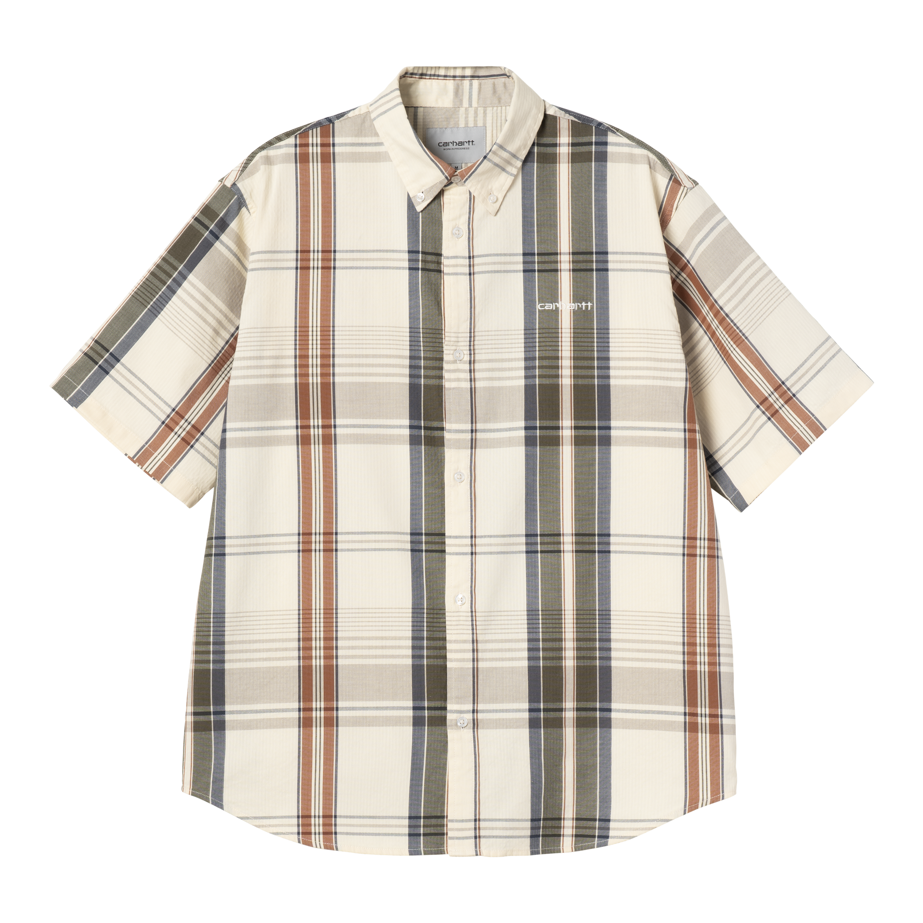 Carhartt WIP S/S Roslin Shirt, Roslin Check, Natural / Wax