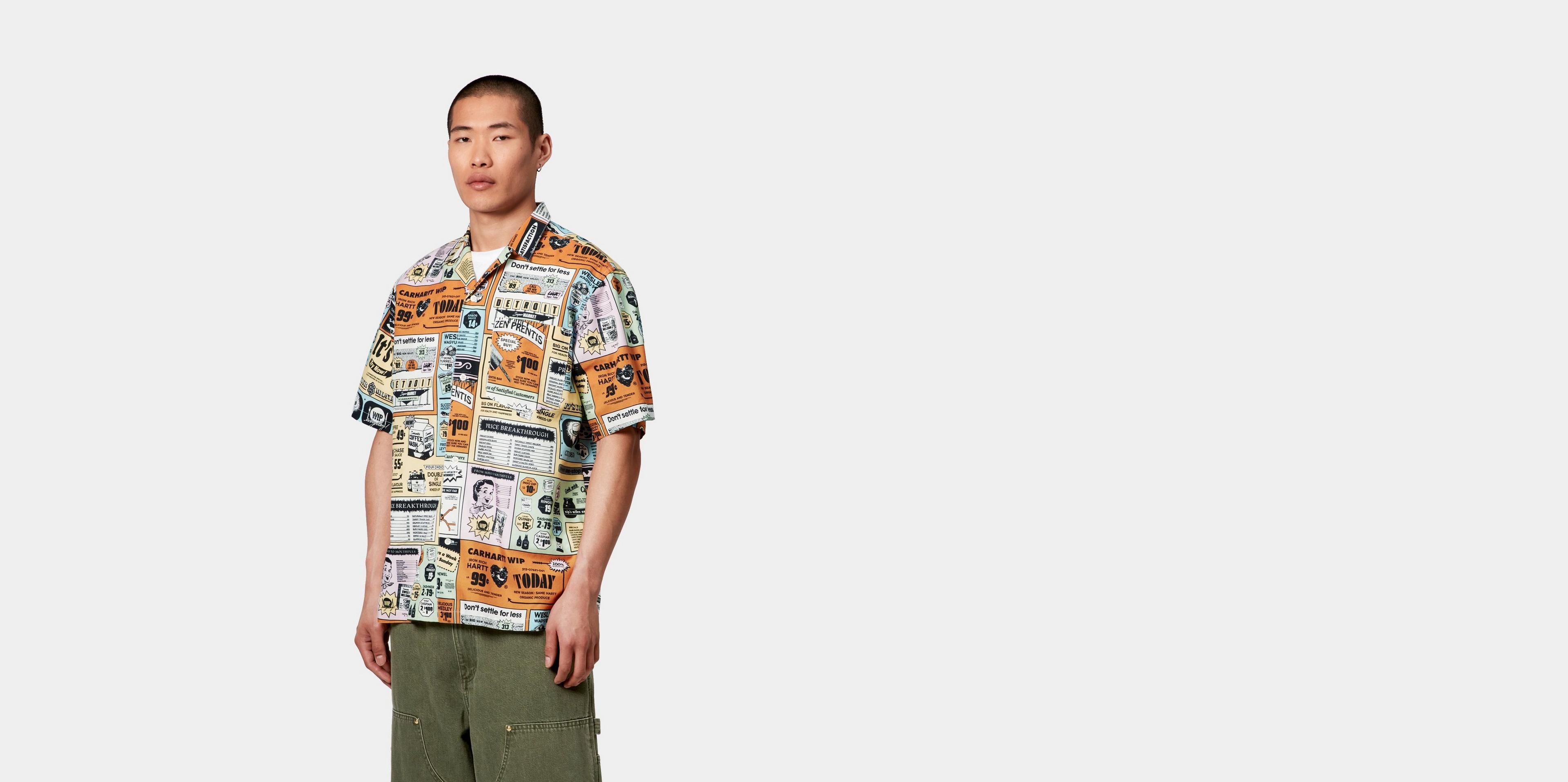 【Carhartt】S/S CATALOGUE SHIRT R6584 Carhartt WIP S/S Catalogue Shirt, Catalogue Print, Hue