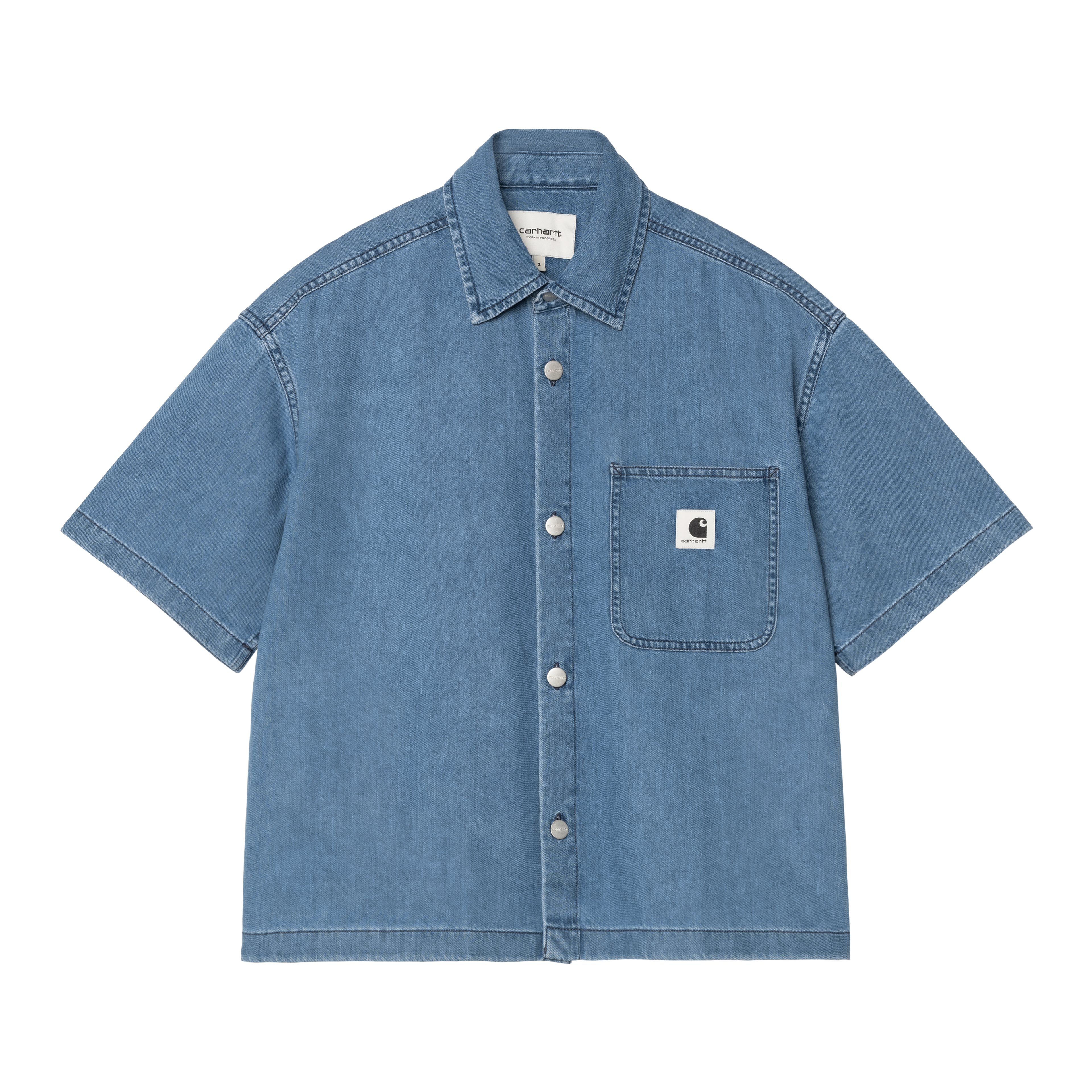 【アーバンリサーチサニーレーベル】carhartt　W SHORT−SLEEVE LOVILIA SHIRTS Carhartt WIP W' S/S Lovilia Shirt, Blue | Official Online Store