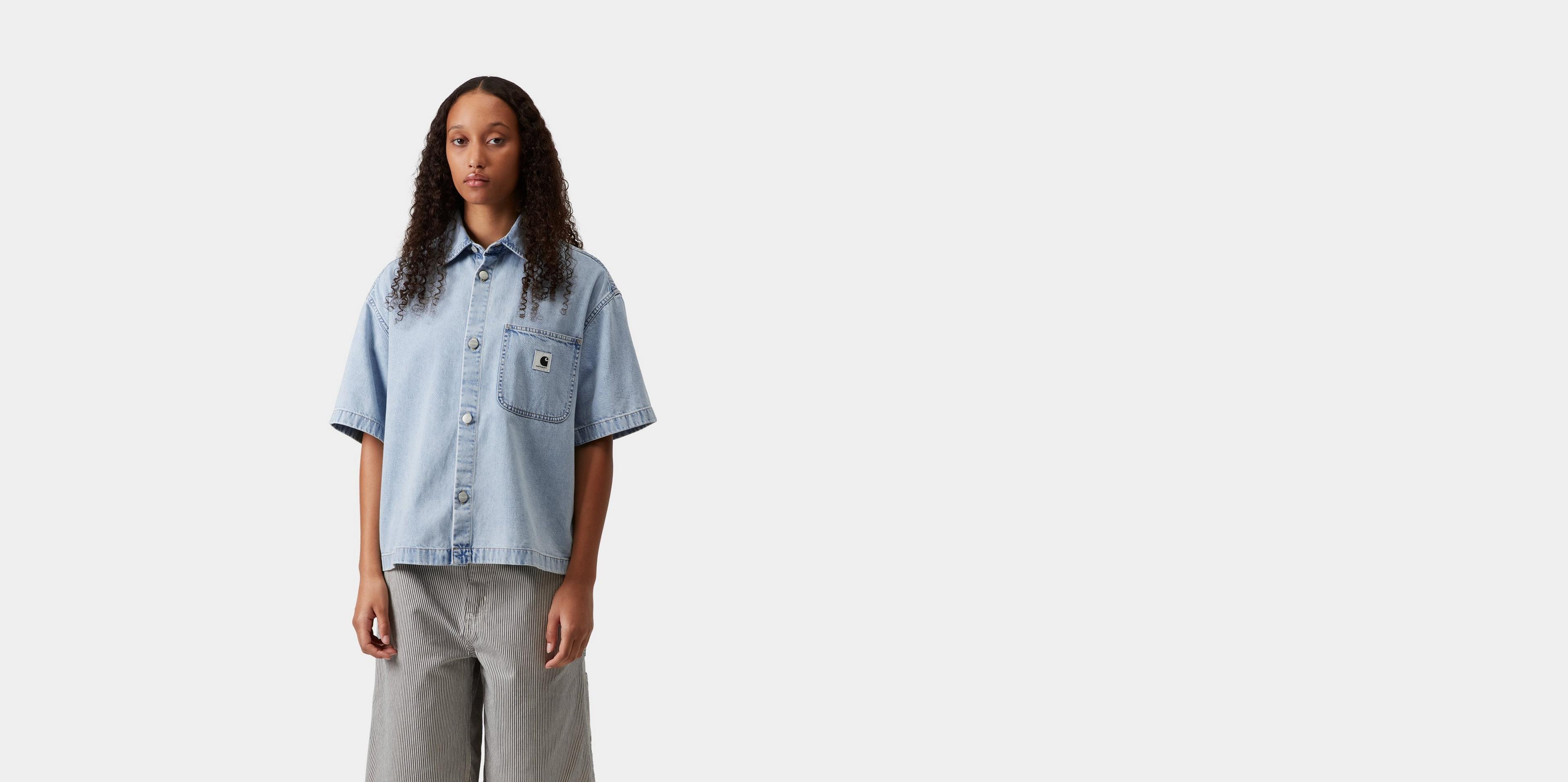 Carhartt WIP Women's S/S Lovilia Shirt, Blue | Official Online Store