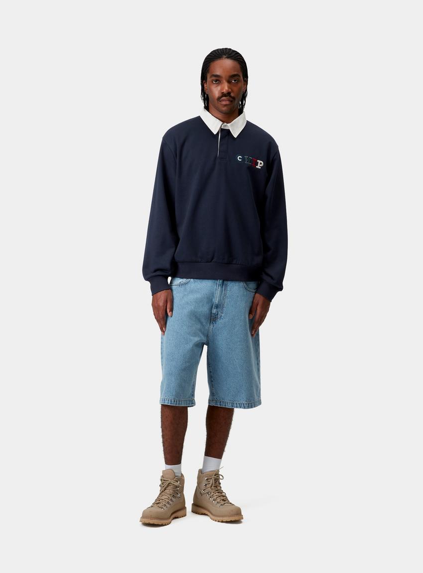 ★ドイツ発*carhartt WIP*新作*Flags ラグビースウェット/GR★ Carhartt WIP Flags Rugby Sweatshirt, Space | Official Online