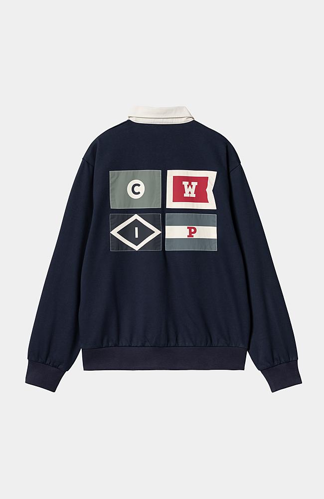 ★ドイツ発*carhartt WIP*新作*Flags ラグビースウェット/GR★ Carhartt WIP Flags Rugby Sweatshirt, Space | Official Online