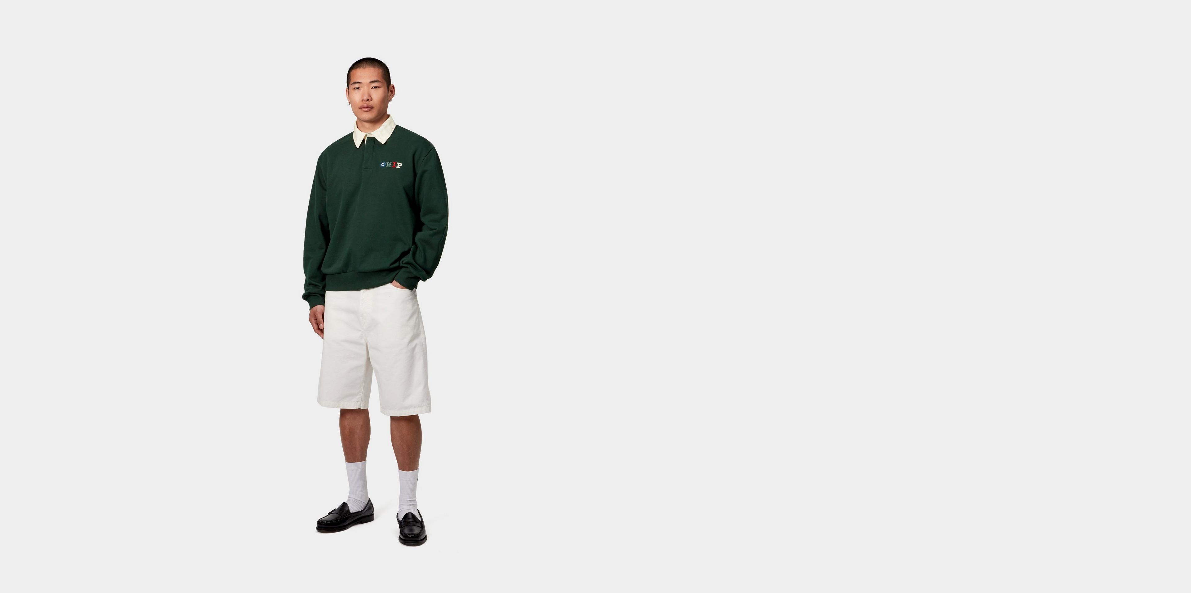Carhartt WIP Flags Rugby Sweatshirt, Conifer | Official
