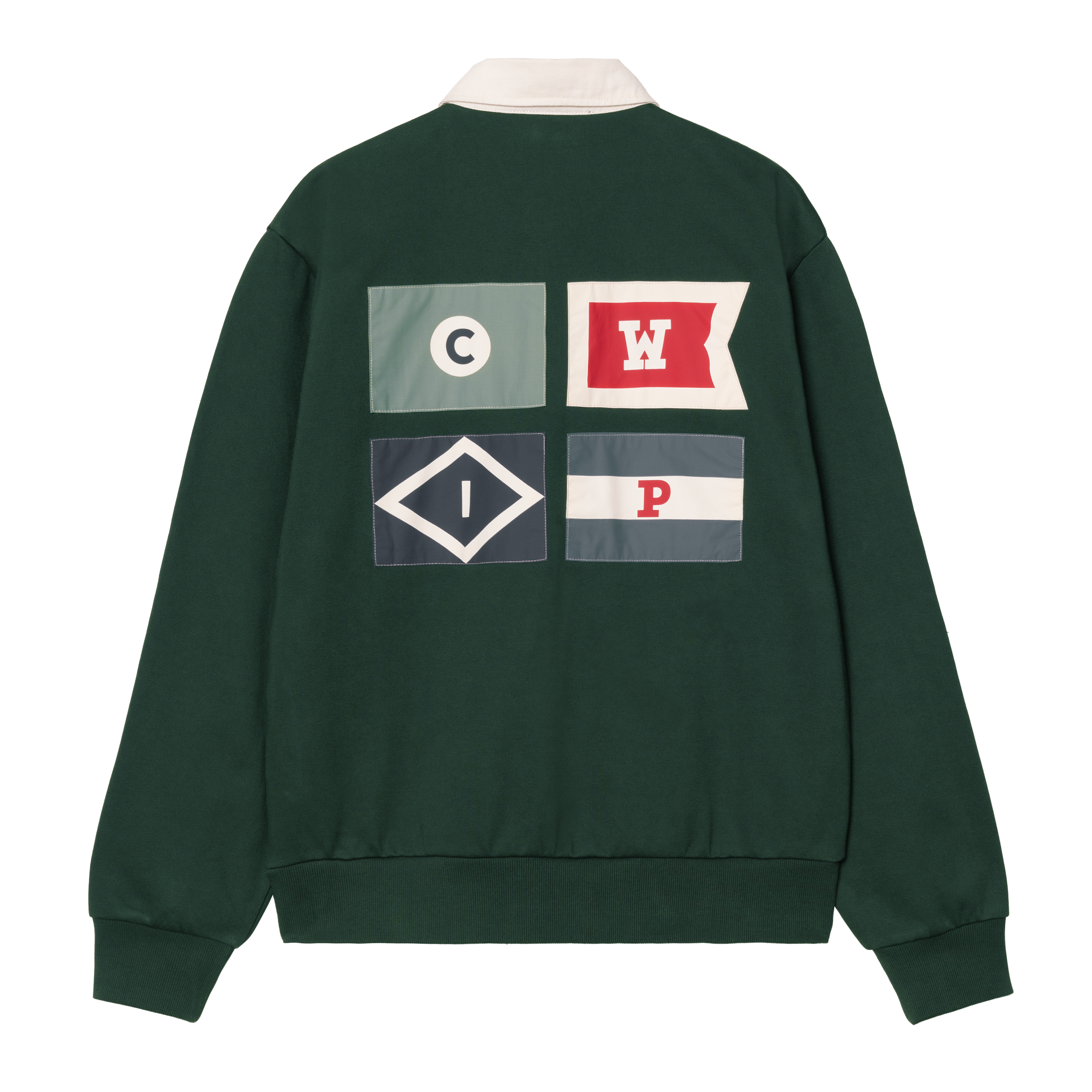 Carhartt WIP Flags Rugby Sweatshirt, Conifer | Official
