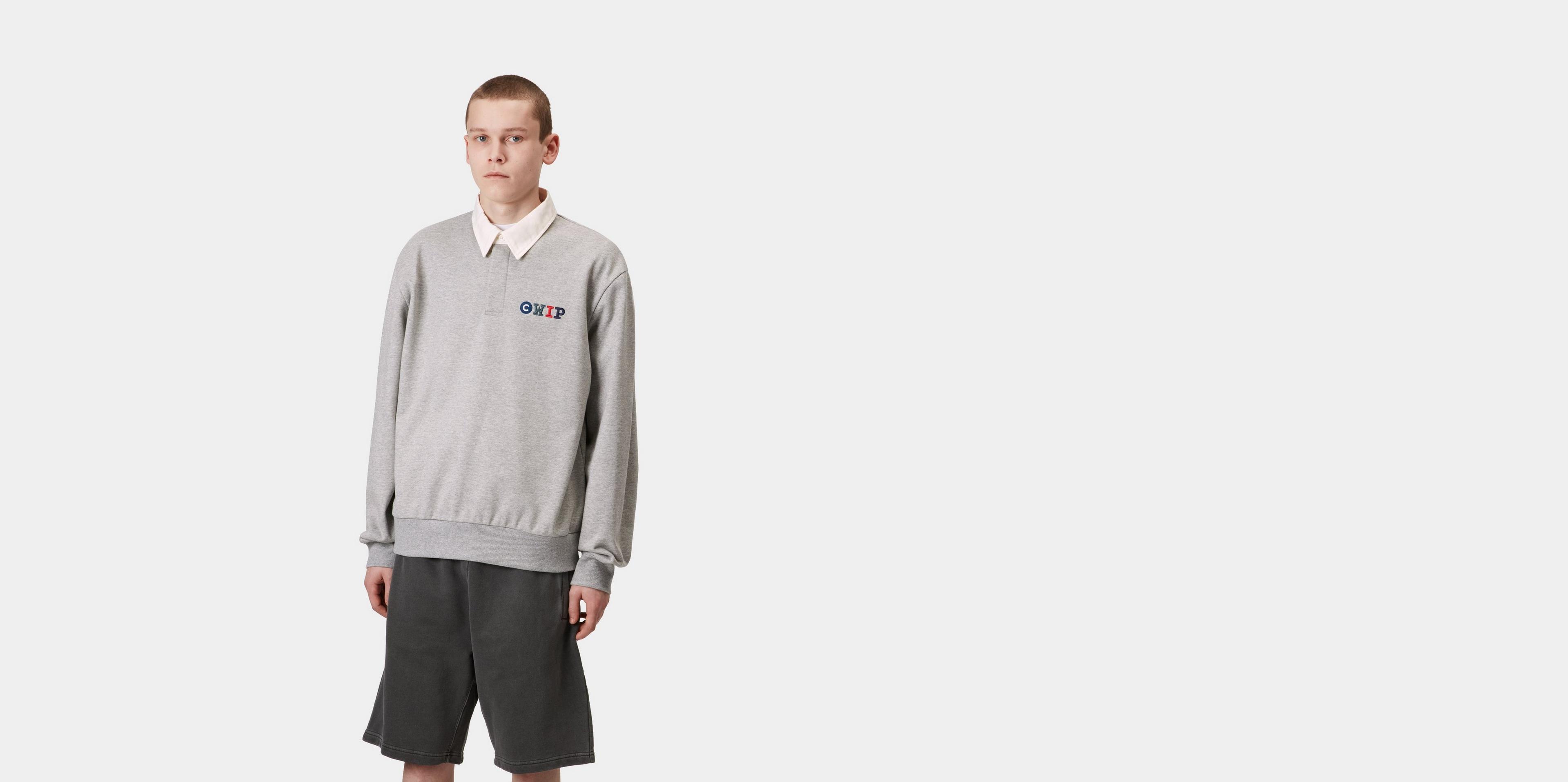 ★2025SS新作★CARHARTT★FLAGS RUGBY SWEATSHIRT Carhartt WIP Flags Rugby Sweatshirt, Grey Heather | Official