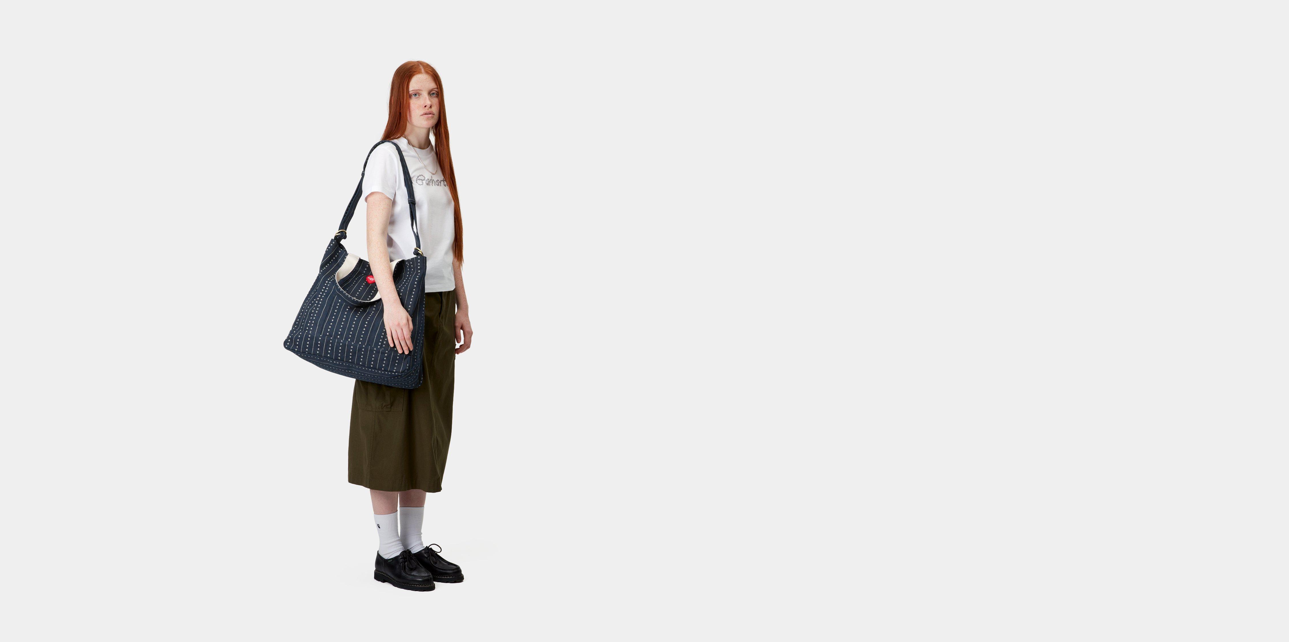 Carhartt WIP Drewe Tote, Big, Heart C Pinstripe, Ink
