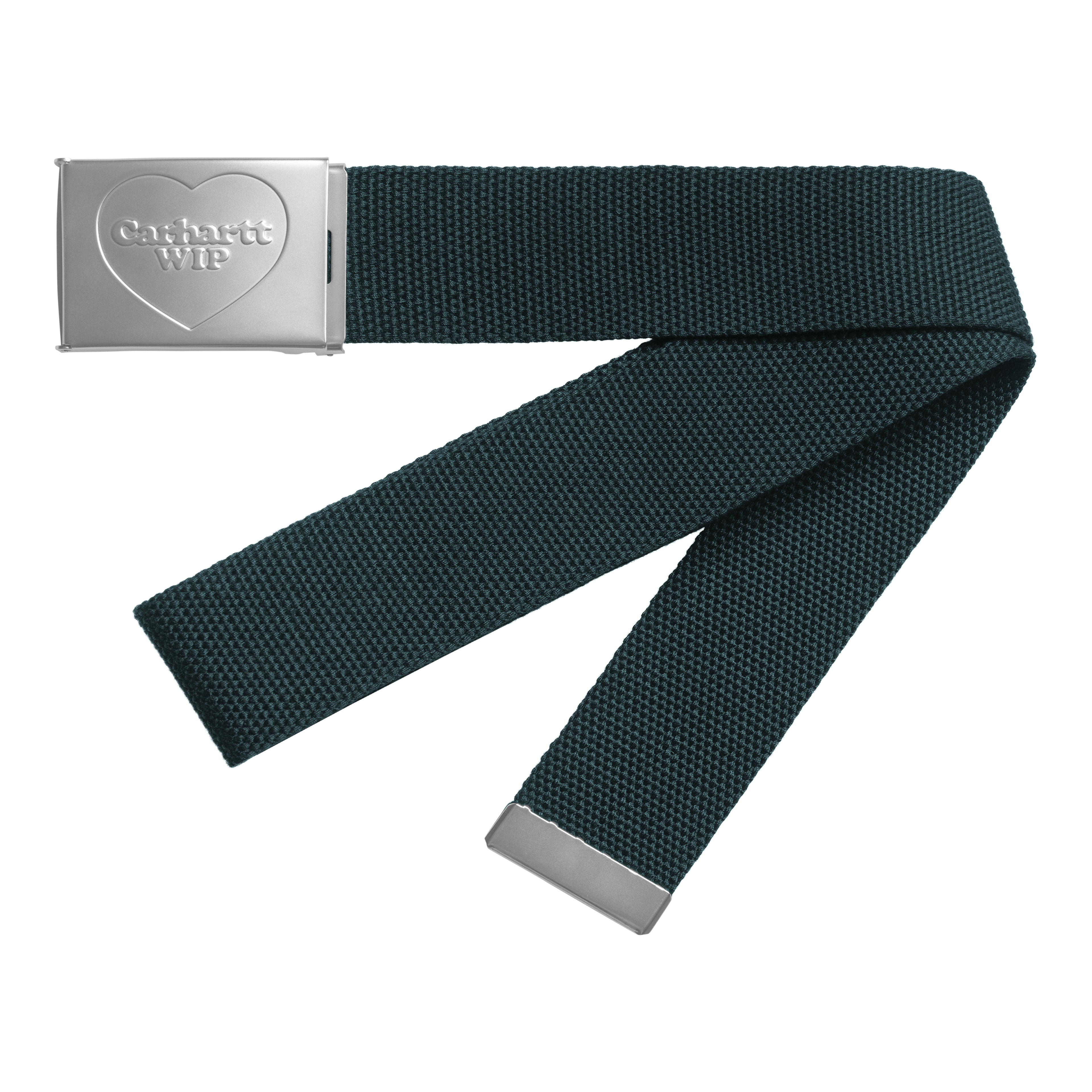 Carhartt WIP Heart Clip Belt, Deep Lagoon / Silver