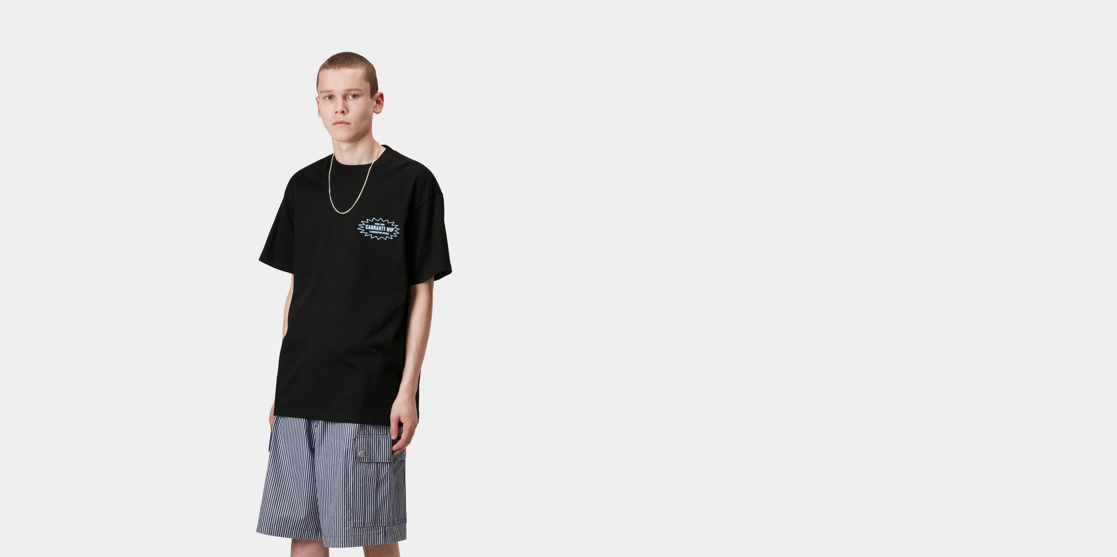 Carhartt WIP S/S Catalogue T-Shirt, Black / Bluebird
