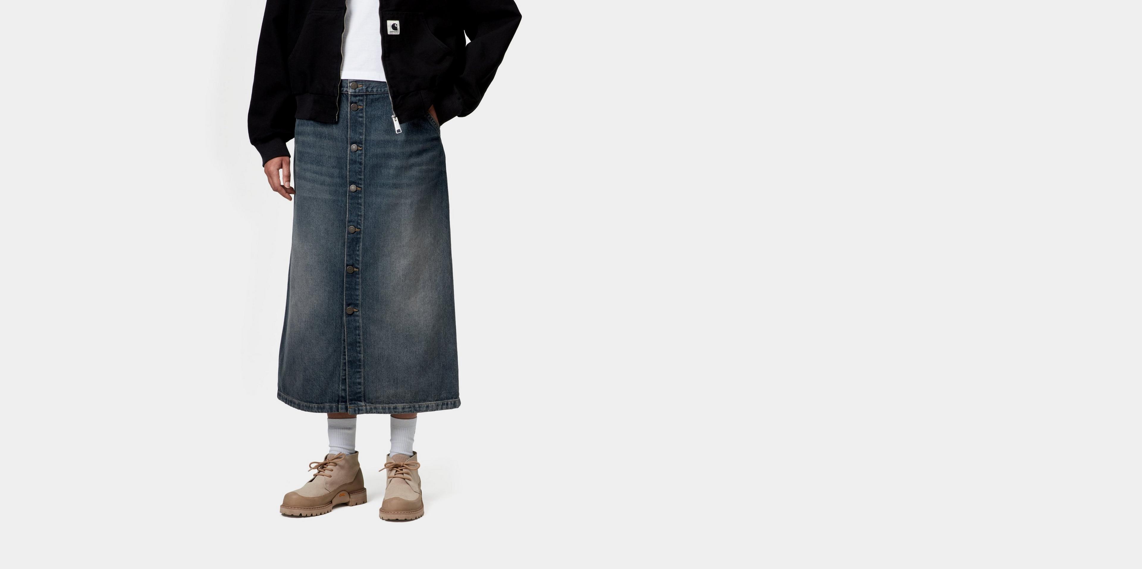スカート CARHARTT WIP 'Marvin' skirt Blue Carhartt WIP W' Marvin Skirt, Blue | Official Online Store
