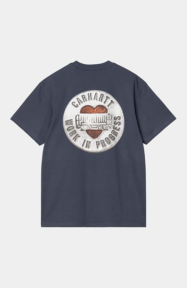 ★ドイツ発*carhartt WIP*新作*Button Tシャツ/BLUE★ Carhartt WIP S/S Button T-Shirt, Blue | Official Online Store