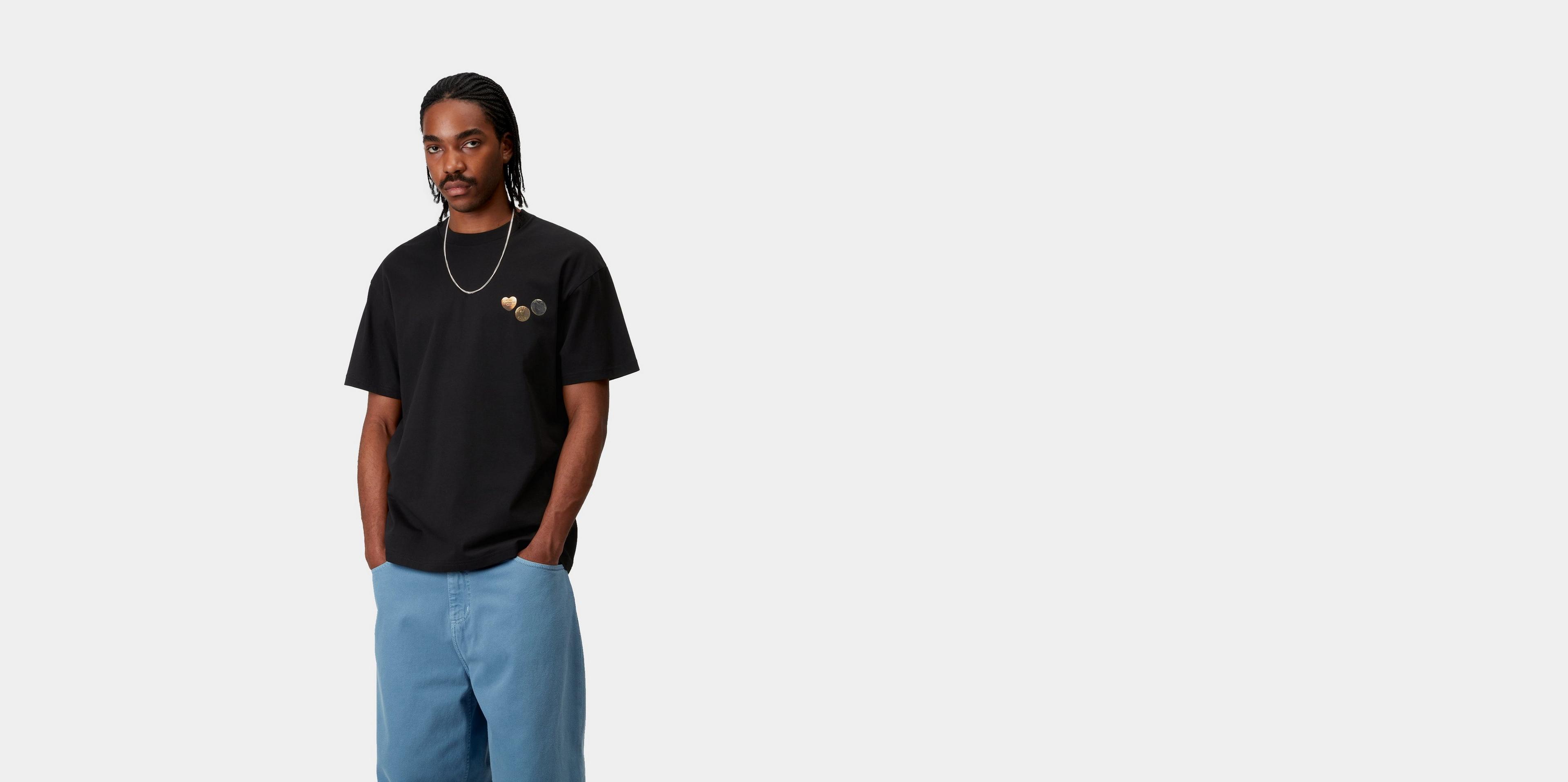 Carhartt WIP S/S Button T-Shirt, Black | Official Online Store