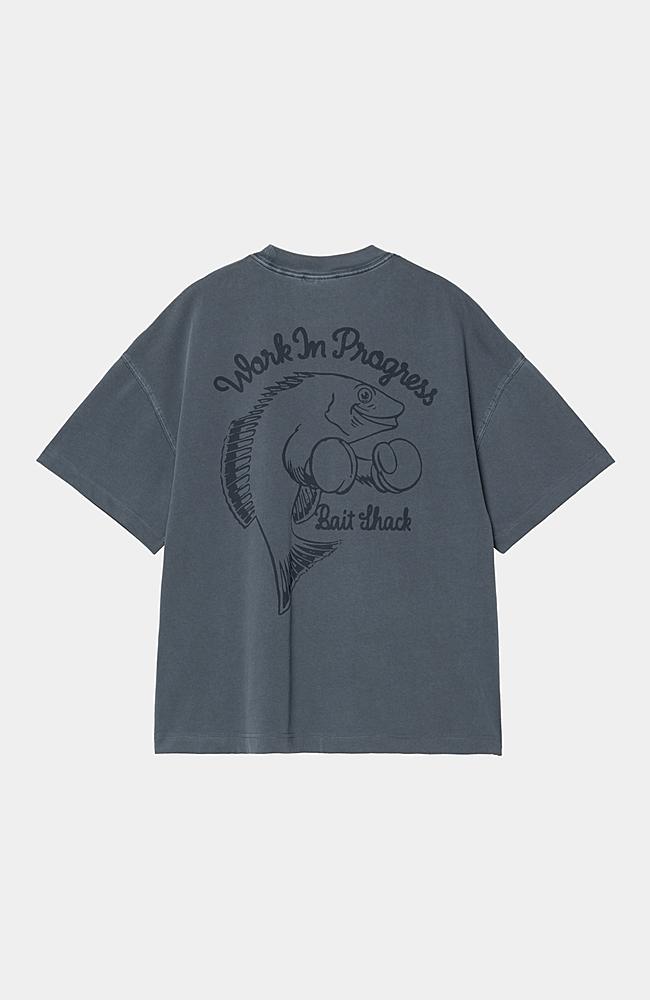 CARHARTT WIP| (Bait Shack T-Shirt (I034660 89GD)) Carhartt WIP S/S Bait Shack T-Shirt, Dusky Blue | Official