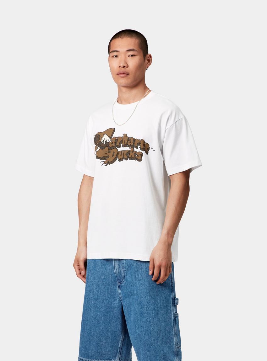 ★ドイツ発*carhartt WIP*新作*Flaming Ducks Tシャツ/WS★ Carhartt WIP S/S Flaming Ducks T-Shirt, White | Official