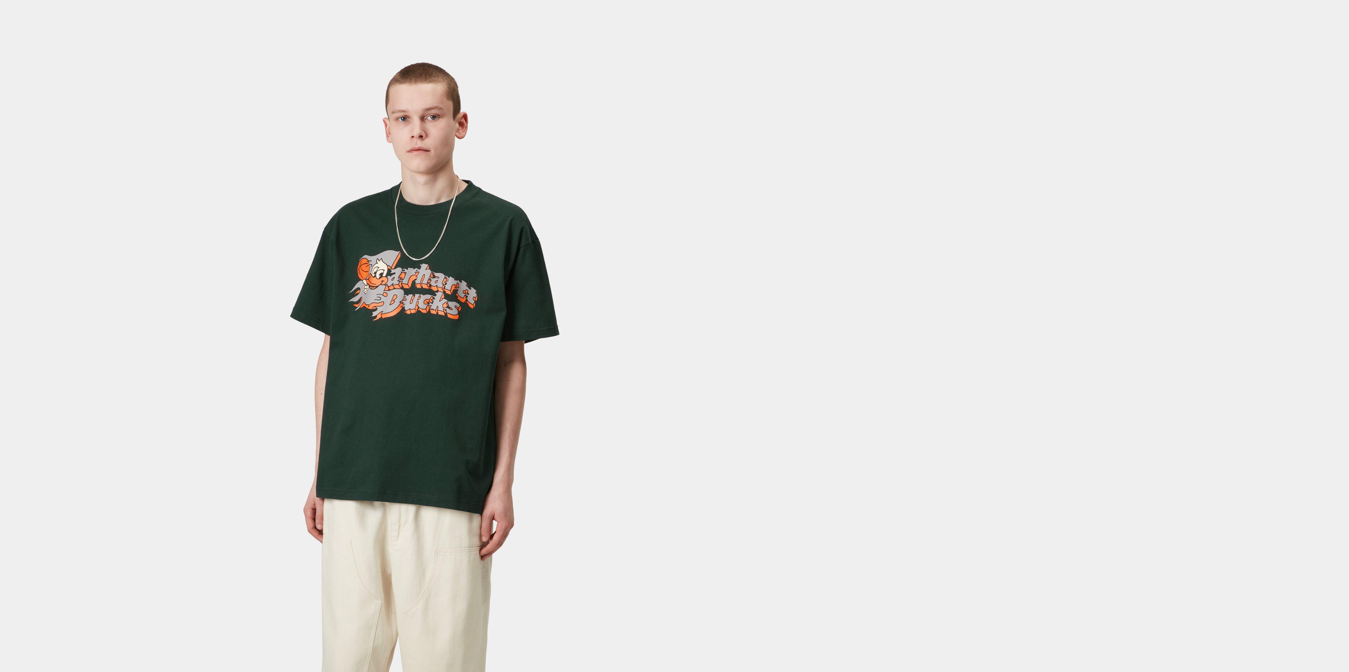 Carhartt WIP S/S Flaming Ducks T-Shirt, Conifer | Boutique