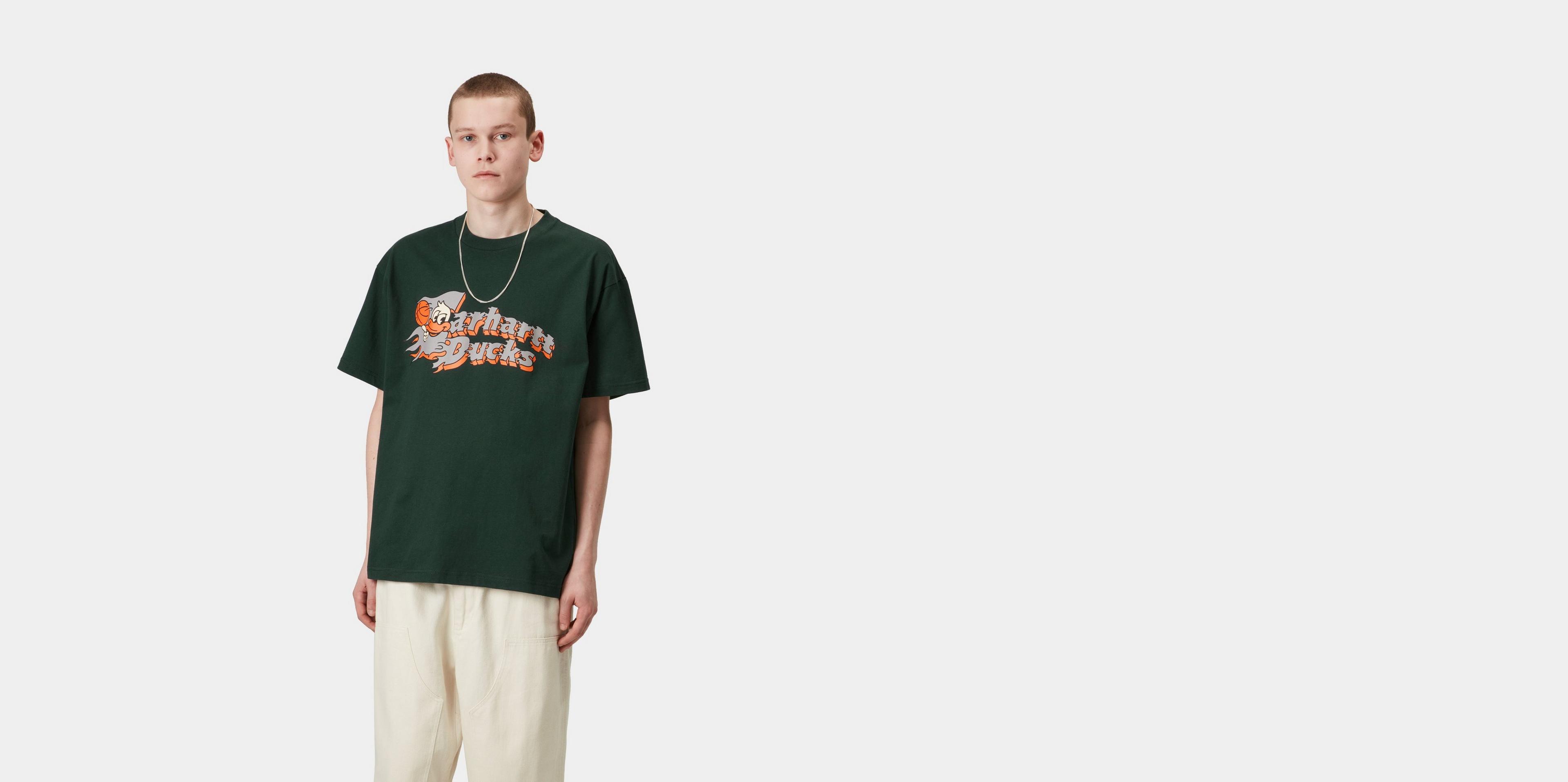 【Carhartt】S/S FLAMING DUCKS T-SHIRT R6390 Carhartt WIP S/S Flaming Ducks T-Shirt, White | Official
