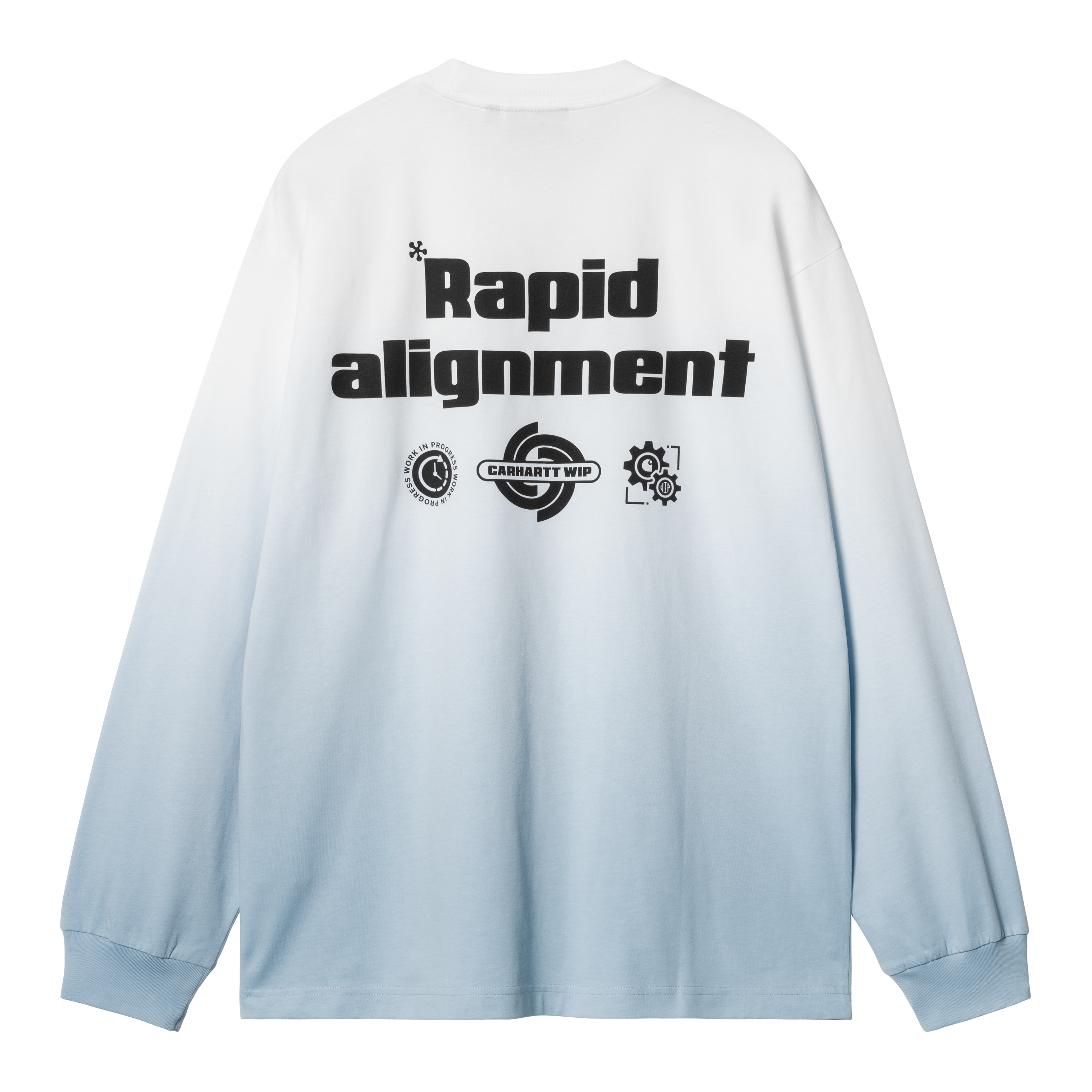 Carhartt WIP L/S Light Work T-Shirt, White / Bluebird