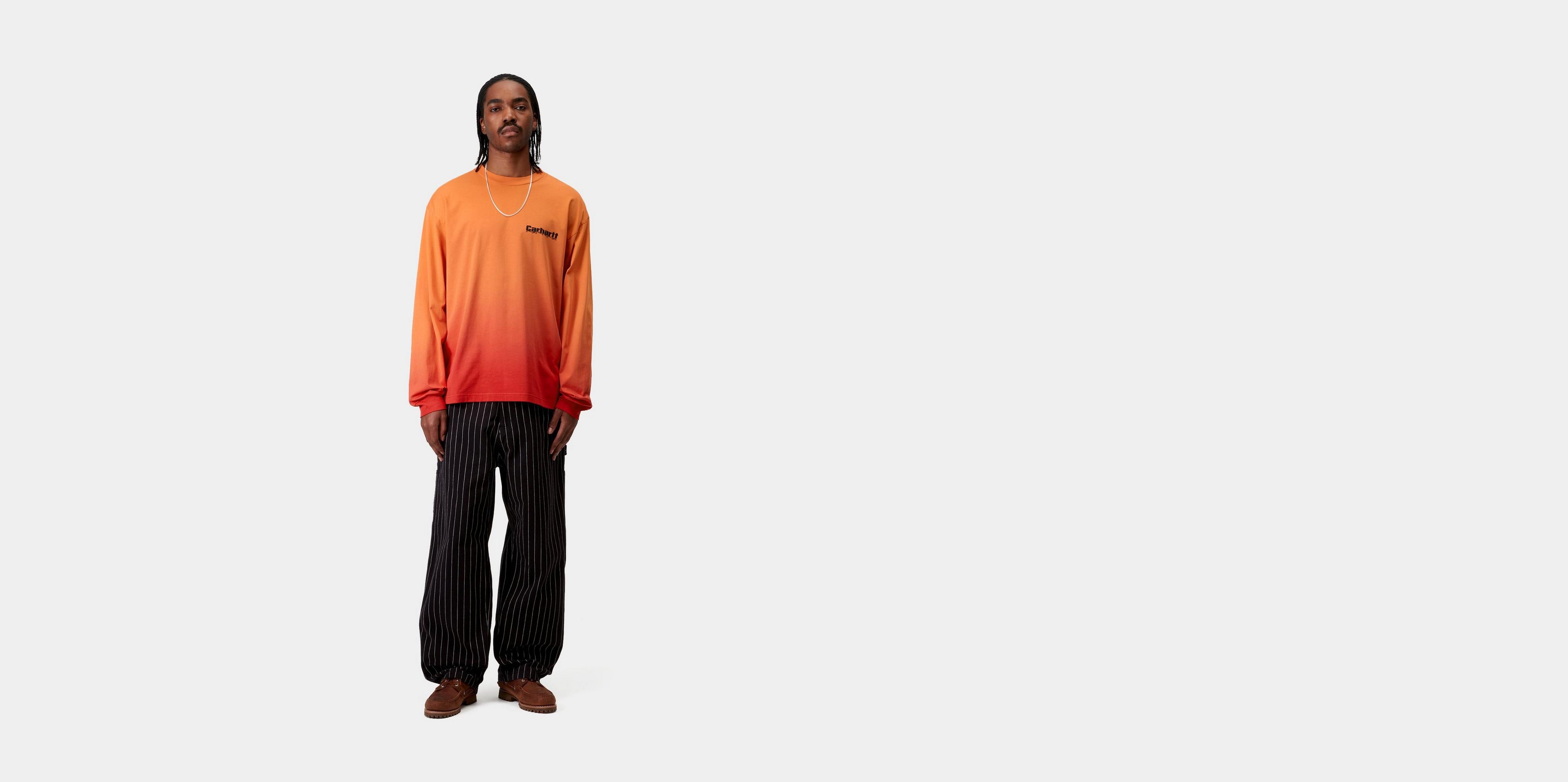 ★2025SS新作★CARHARTT★L/S LIGHT WORK T-SHIRT Carhartt WIP L/S Light Work T-Shirt, Pumpkin / Cherry