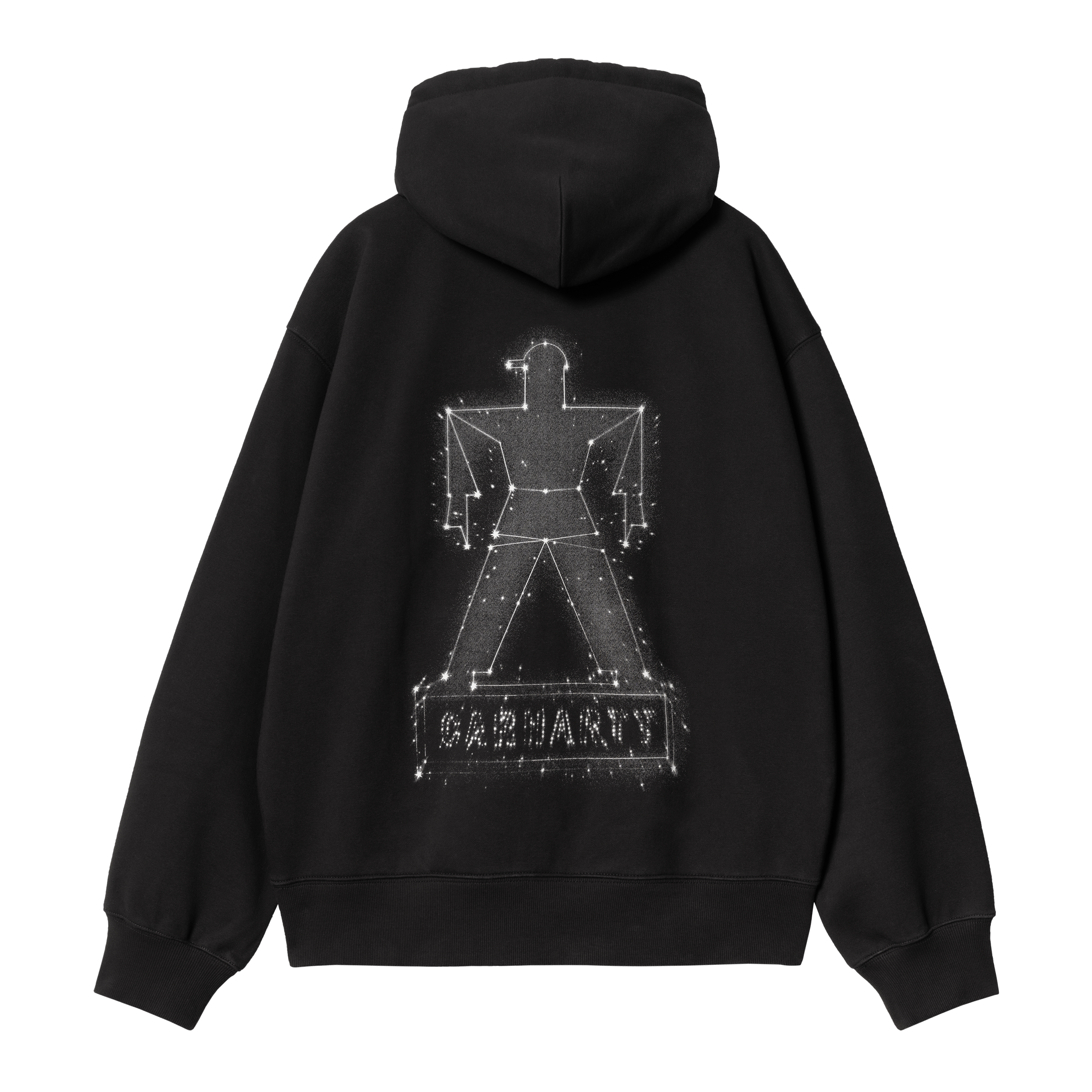 Carhartt WIP Hooded Stargazer Sweatshirt, Black / White