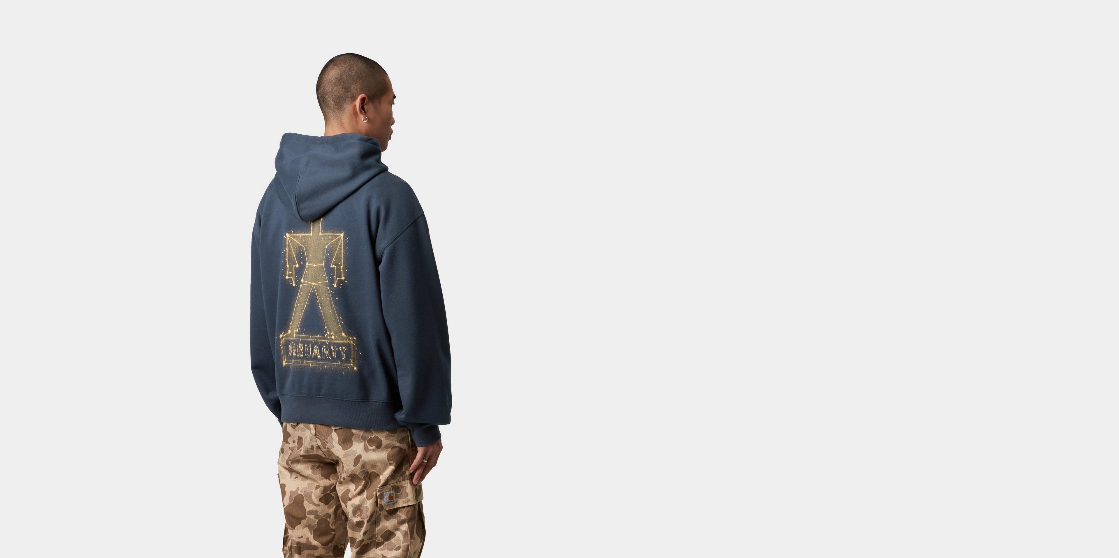 Carhartt WIP Hooded Stargazer Sweatshirt, Dusky Blue