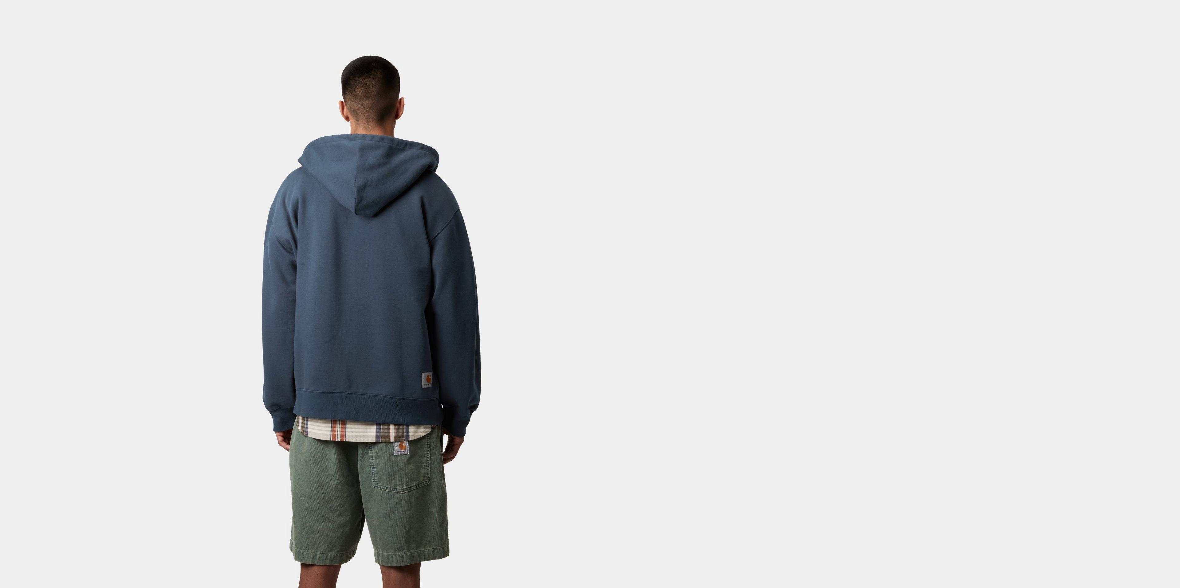 Carhartt WIP Hooded WIP Sweat Jacket, Dusky Blue | Official