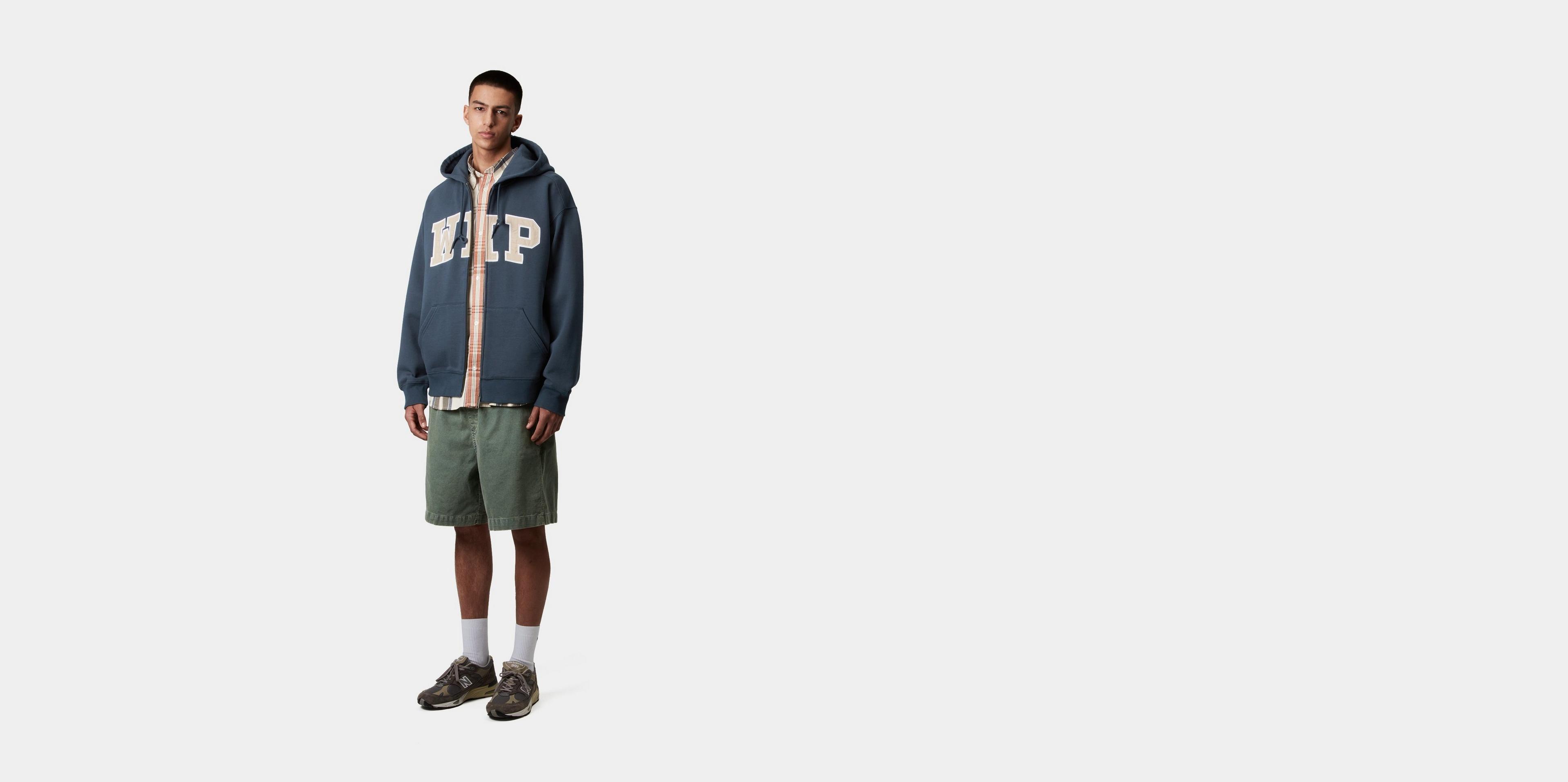 【CARHARTT WIP】HOODED SWEAT JACKET ブルー Carhartt WIP Hooded WIP Sweat Jacket, Dusky Blue | Official