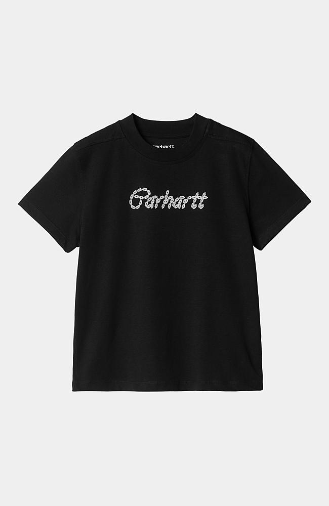 【Carhartt】 S/S BY THE NUMBERS T-SHIRT R6154 Carhartt WIP W' S/S Chained T-Shirt, Black / White